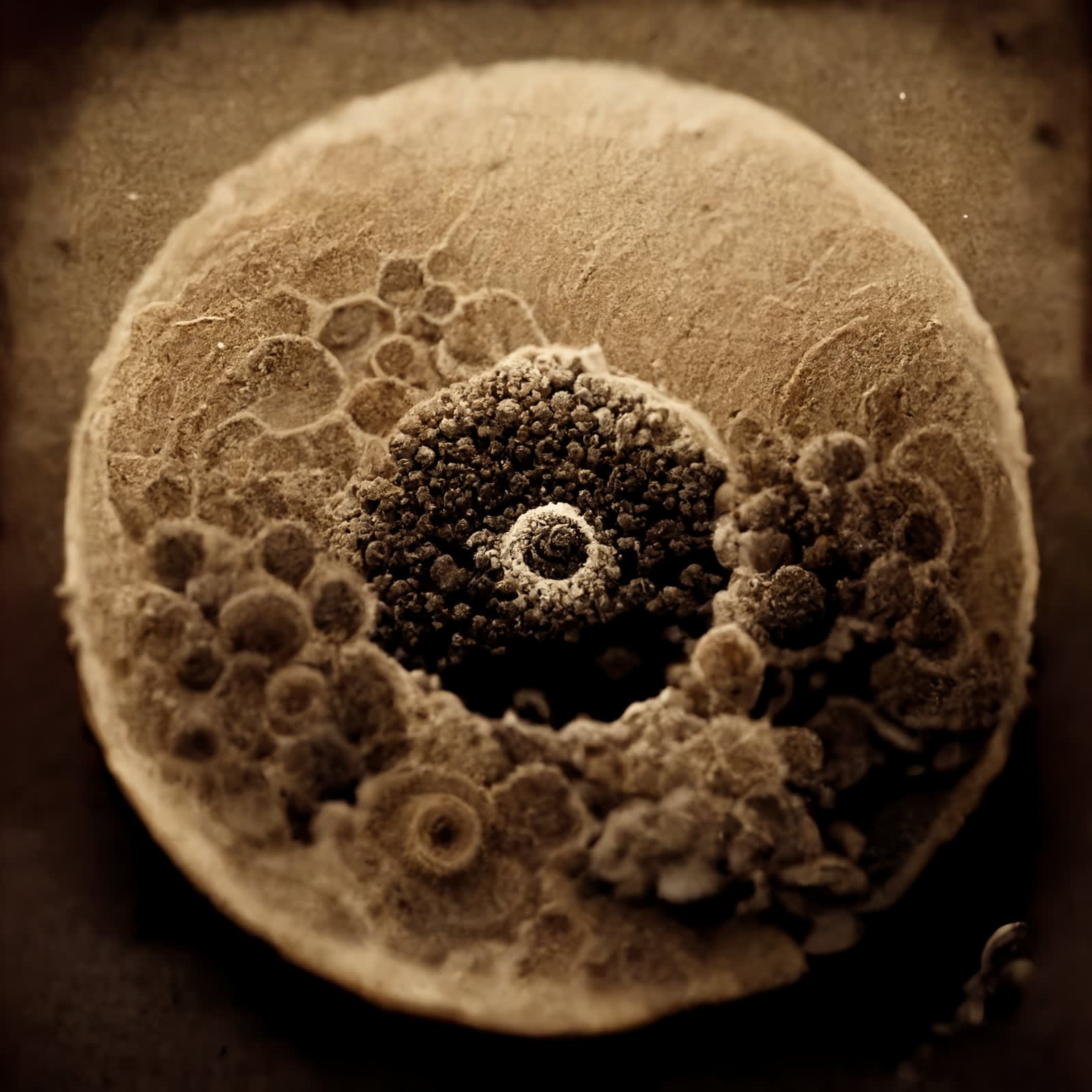 Micrographica Gamma, 2021 Archival pigment print on paper, 20x20 inches or glass and gold leaf, 10x10 inches