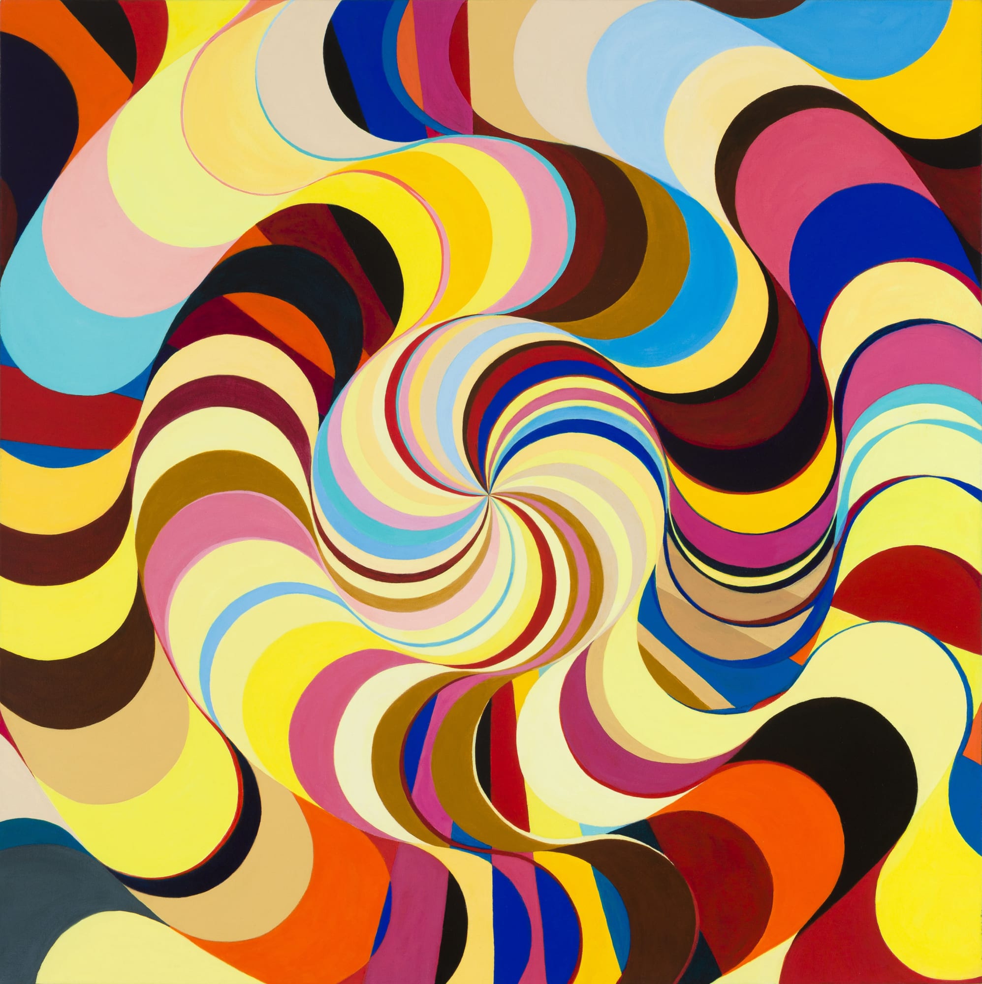 Wheel within a Wheel 114, 2018 Acrylic, 40 x 40 inches