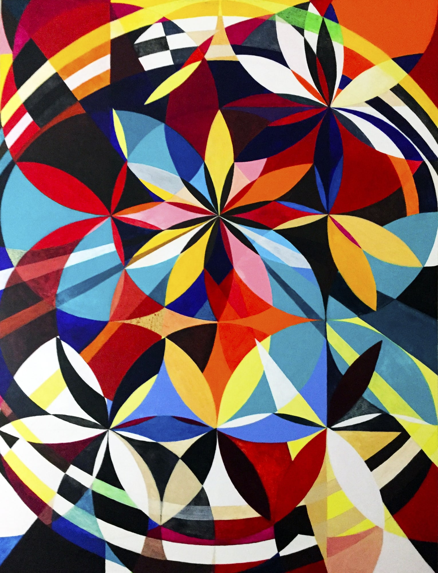 Wheel within a Wheel 115, 2017 Acrylic, 36 x 48 inches
