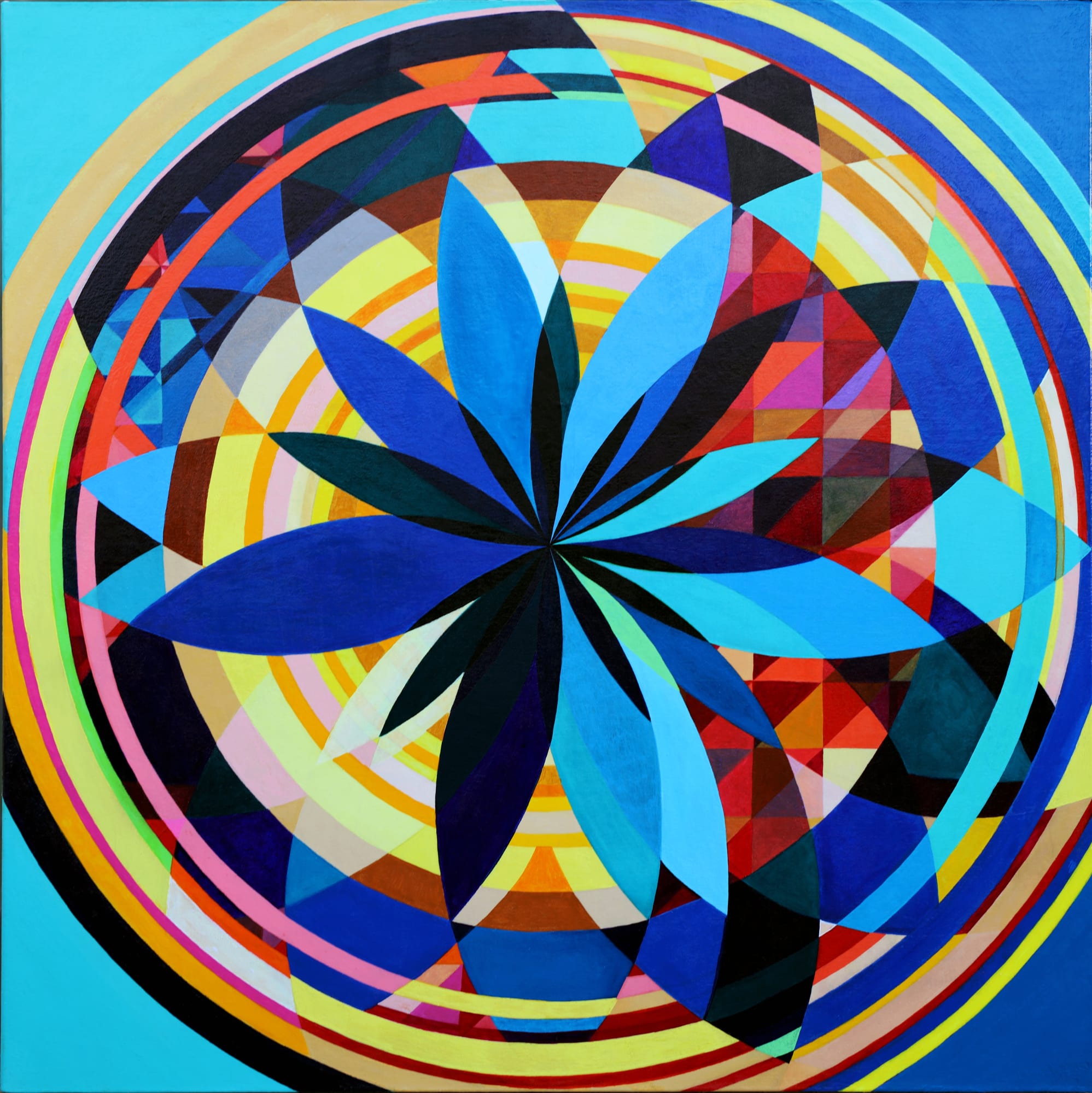 Wheel within a Wheel 118, 2018 Acrylic, 40 x 40 inches