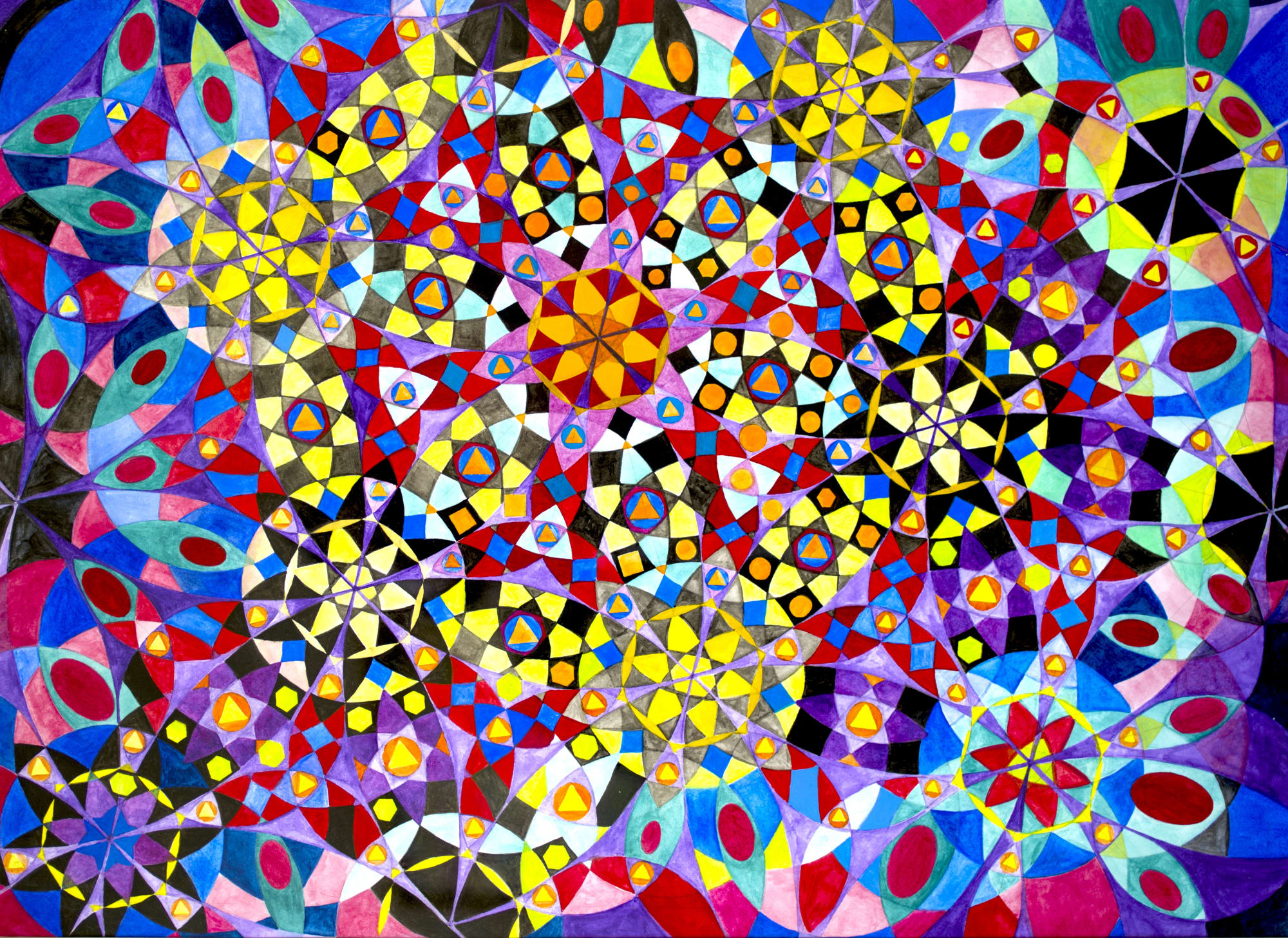 Wheel within a Wheel 16, 2003 Watercolor and Gouache, 22 x 30 inches