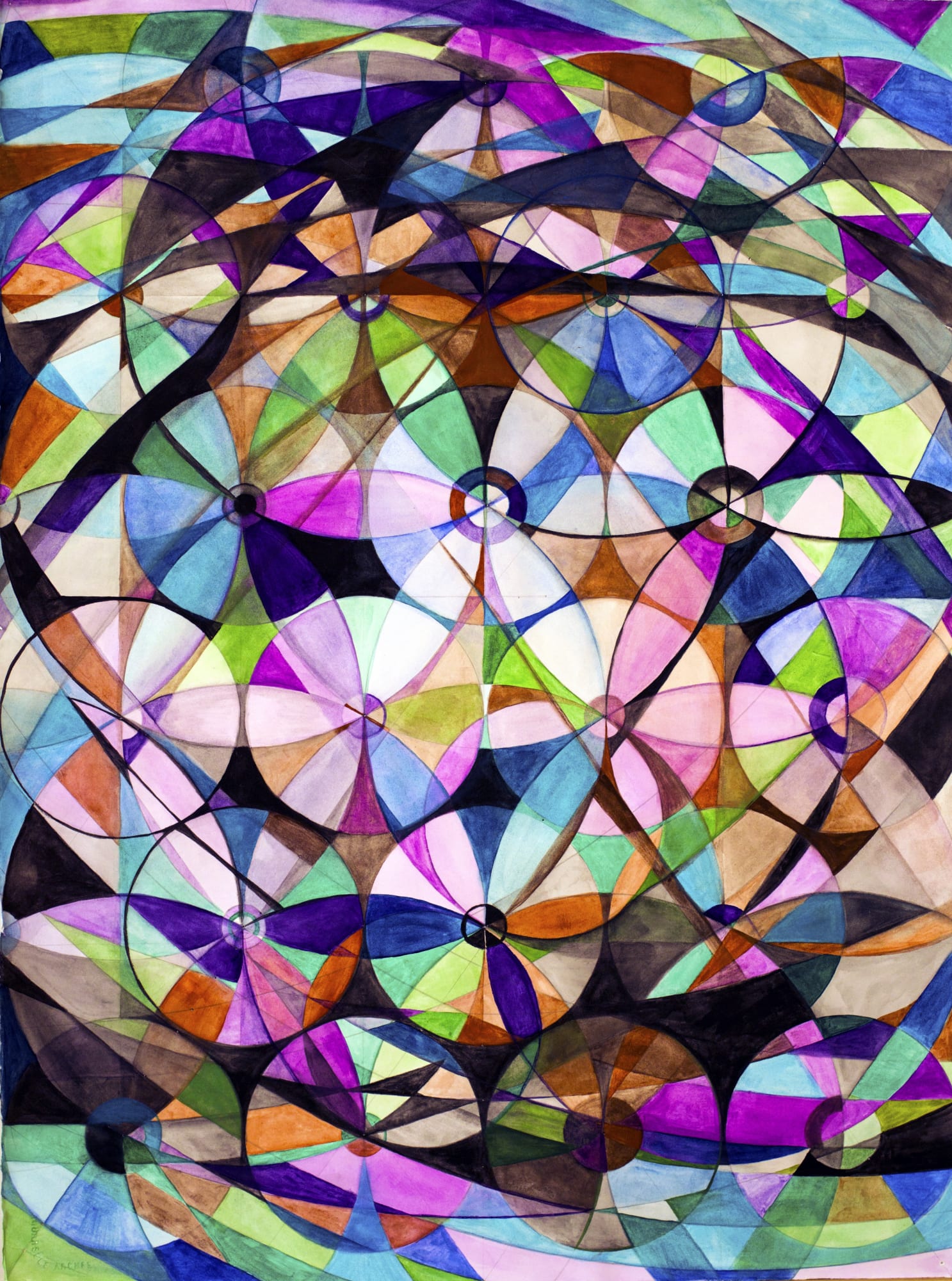 Wheel within a Wheel 41, 2007 Watercolor and Gouache, 30 x 22 inches