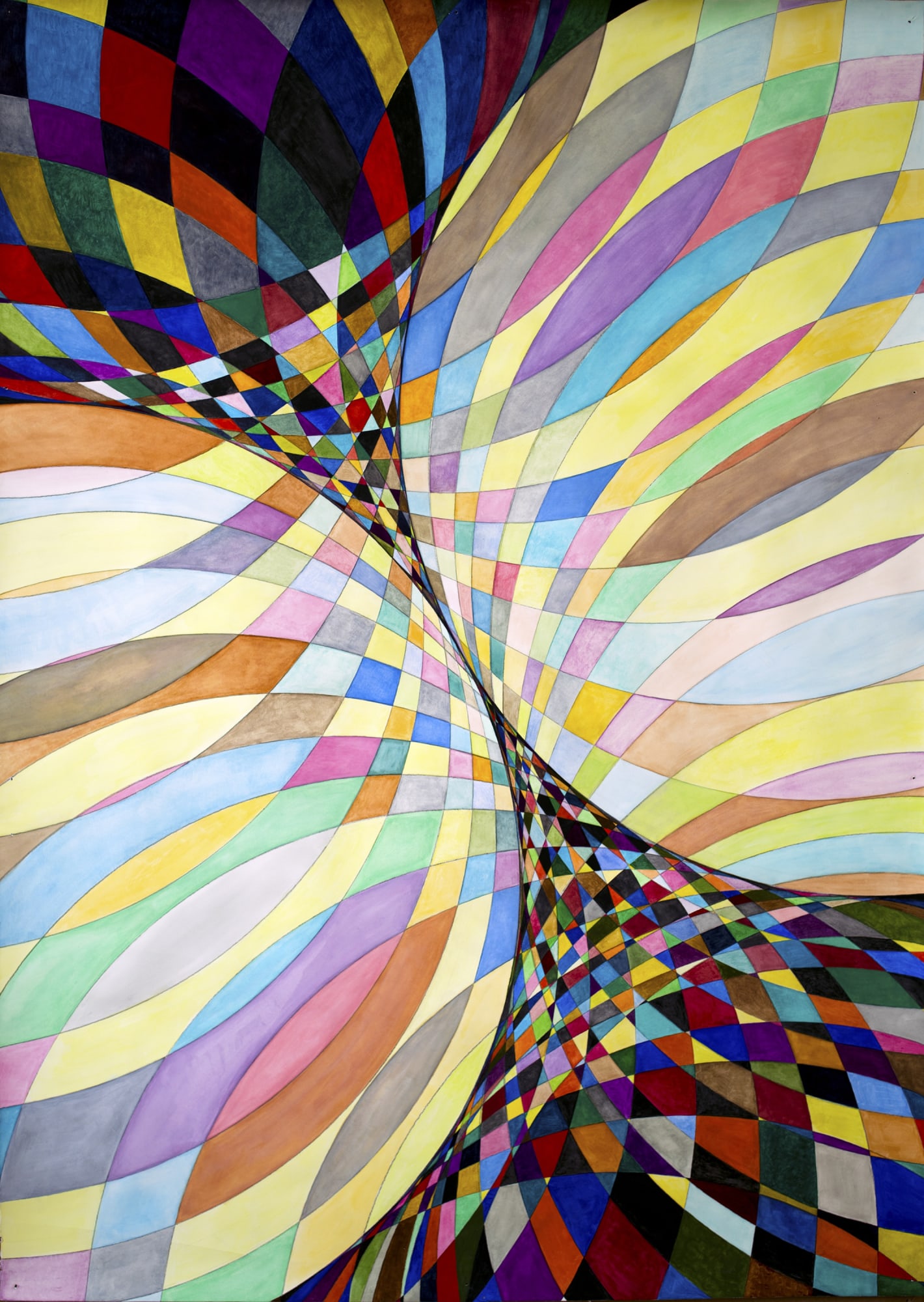 Wheel within a Wheel 81, 2010 Watercolor and Gouache, 62 x 45 inches