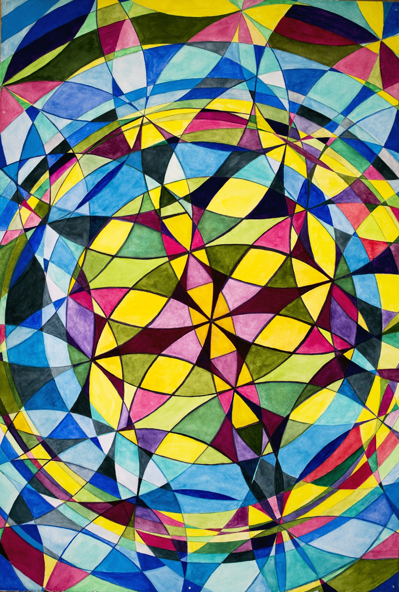 Wheel within a Wheel 84, 2011 Watercolor and Gouache, 35 x 28 inches