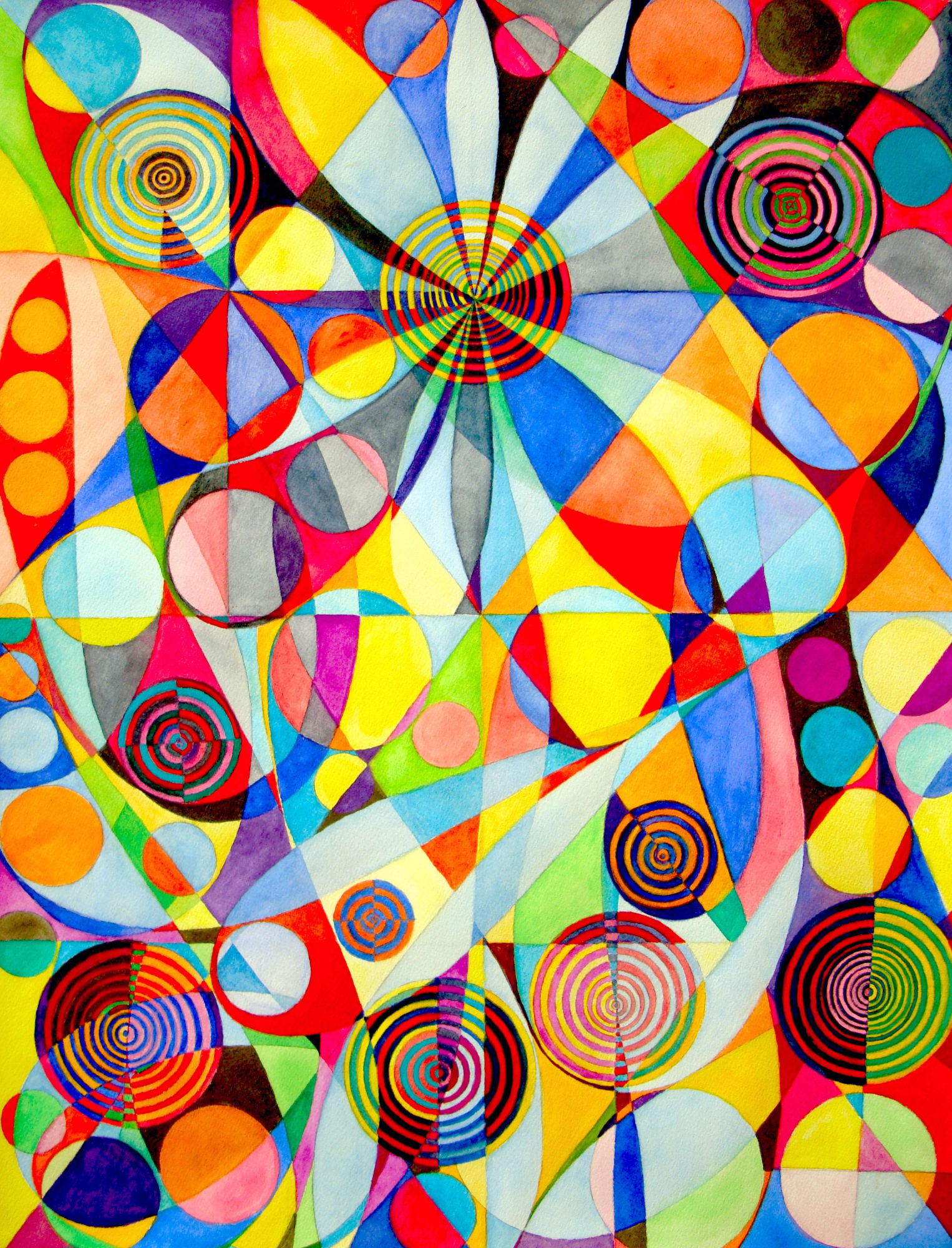 Wheel within a Wheel 65, 2009 Watercolor and Gouache, 18 x 24 inches