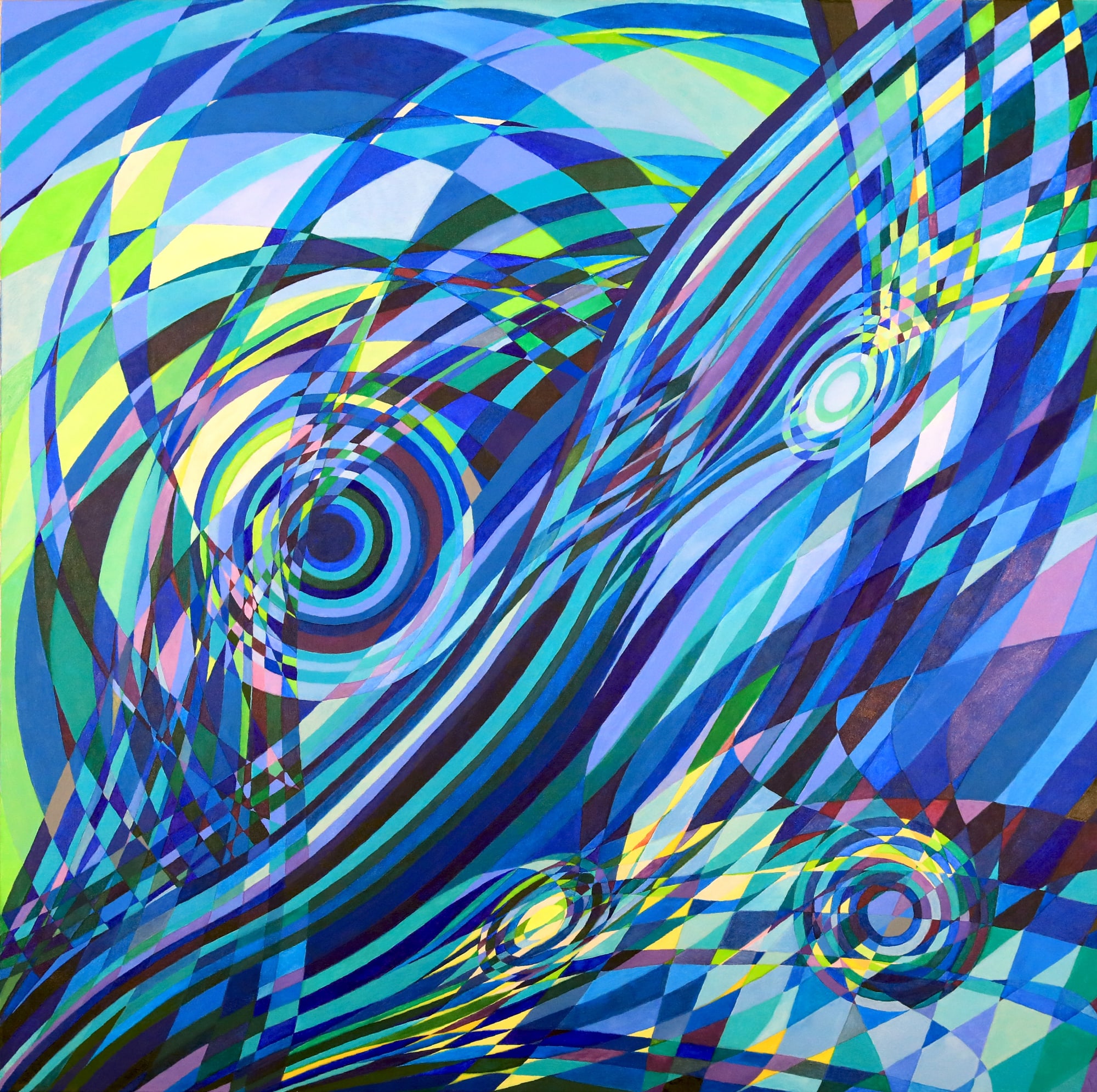 Elan Flow 5, 2019 Acrylic, 60 x 60 inches