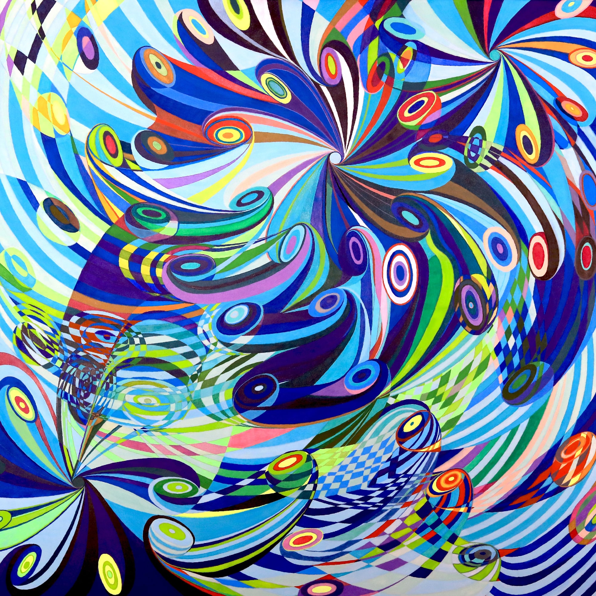 Elan Flow 6, 2019 Acrylic, 60 x 60 inches
