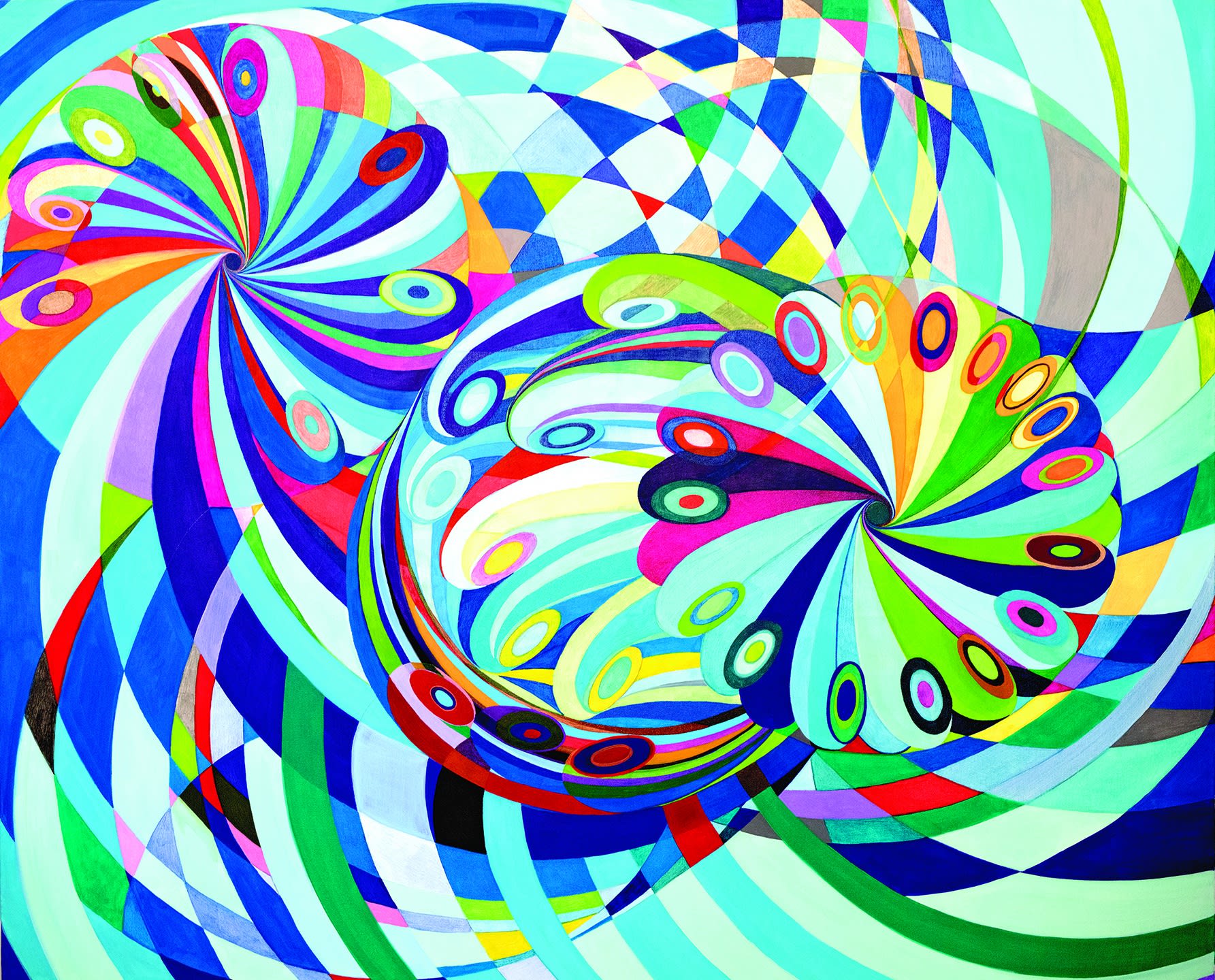 Elan Flow 8, 2020 Acrylic, 50 x 60 inches