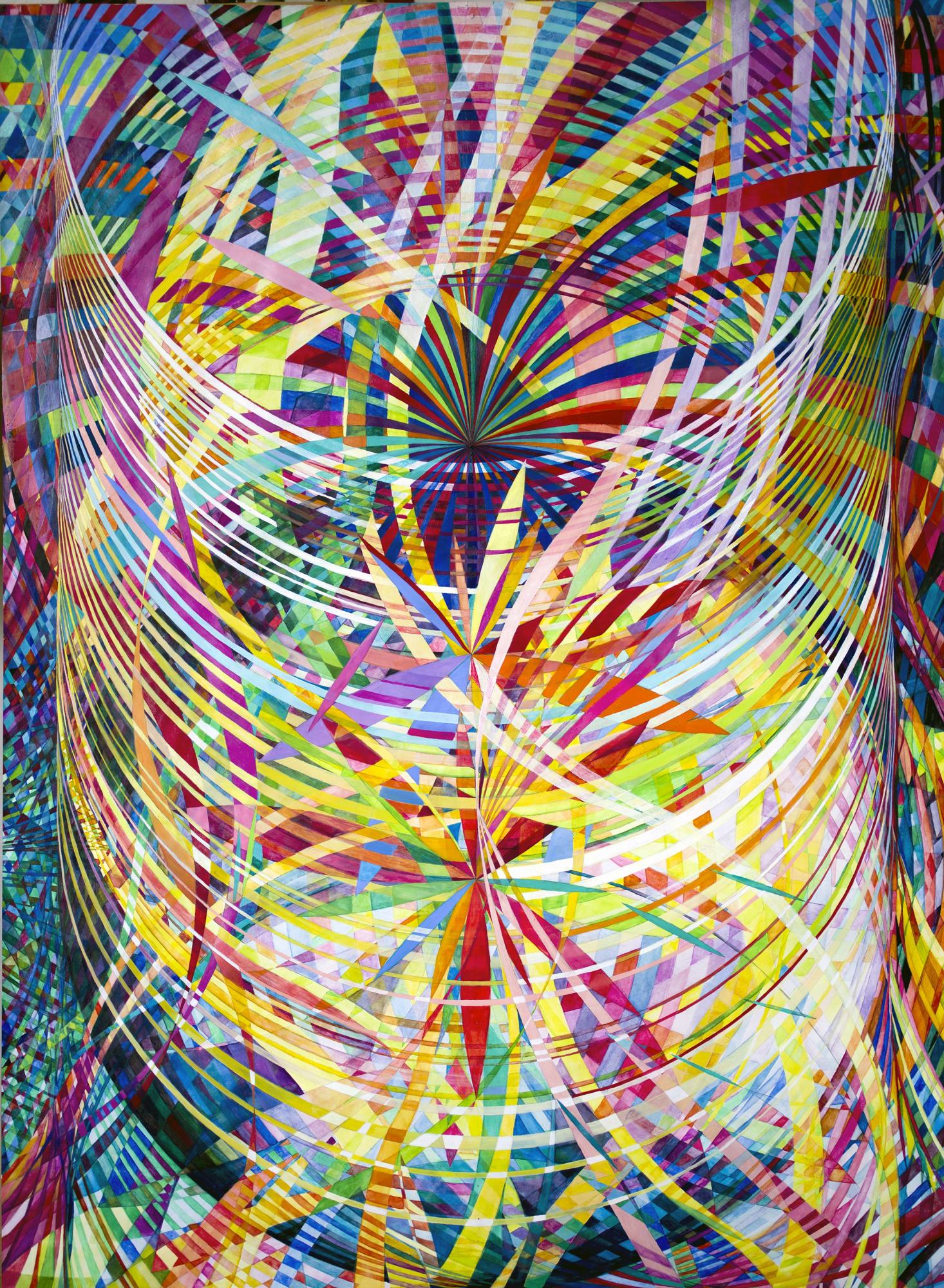 Wheel within a Wheel 50, 2008 Watercolor and Gouache, 62 x 45 inches