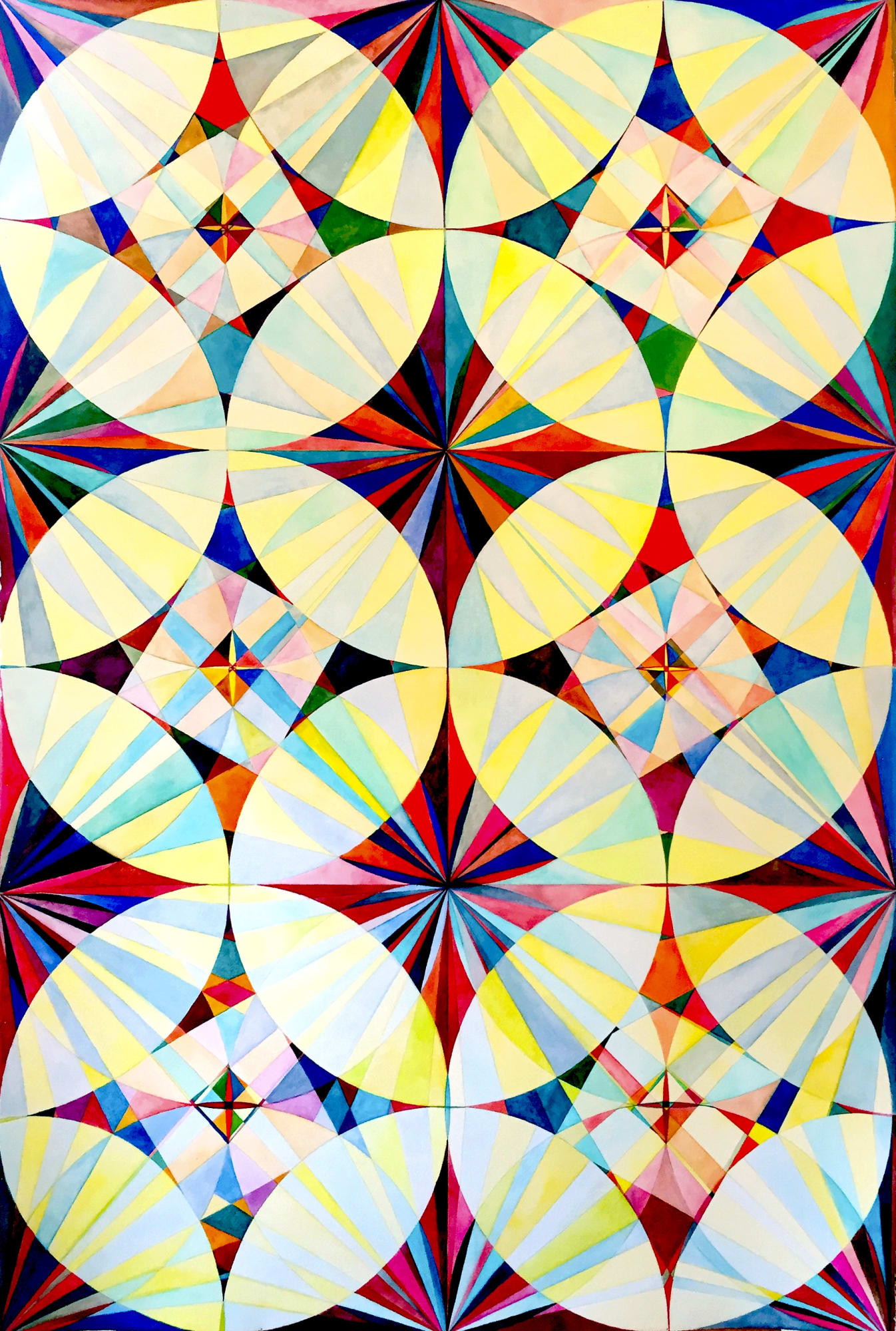 Wheel within a Wheel 112, 2017 Watercolor and Gouache, 60 x 40 inches