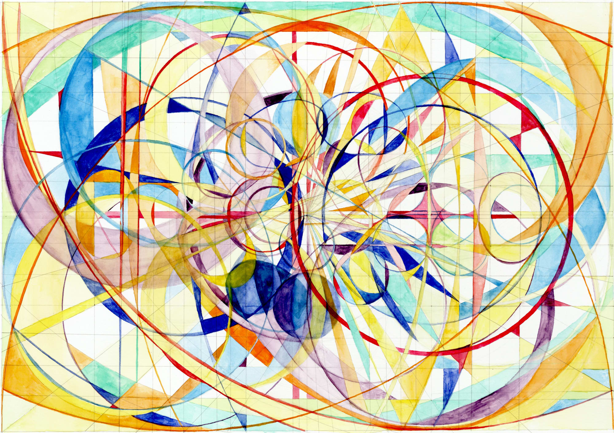 Wheel within a Wheel 2, 2003 Watercolor and Gouache, 14 x 20 inches