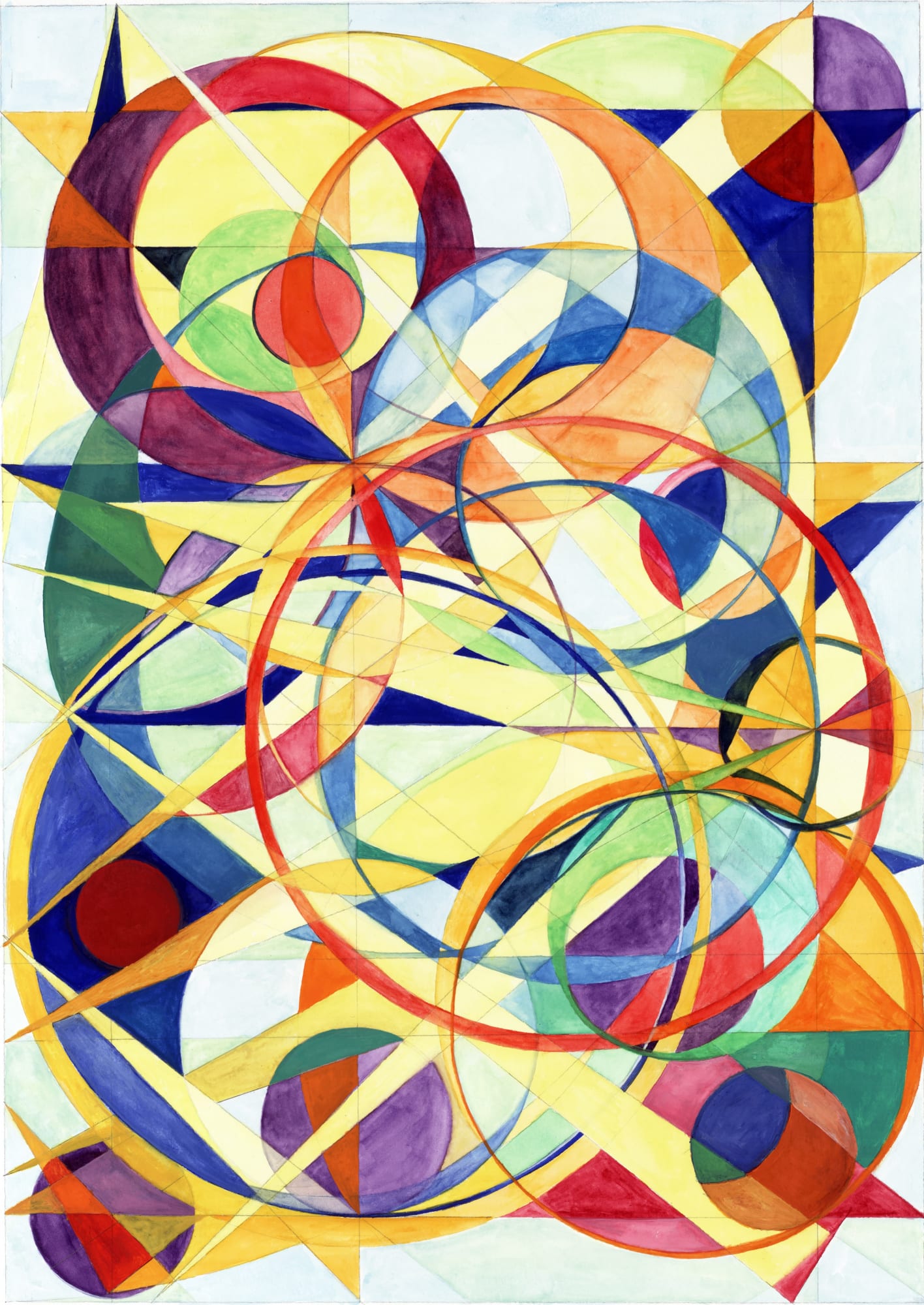 Wheel within a Wheel 3, 2003 Watercolor and Gouache, 20 x 14 inches