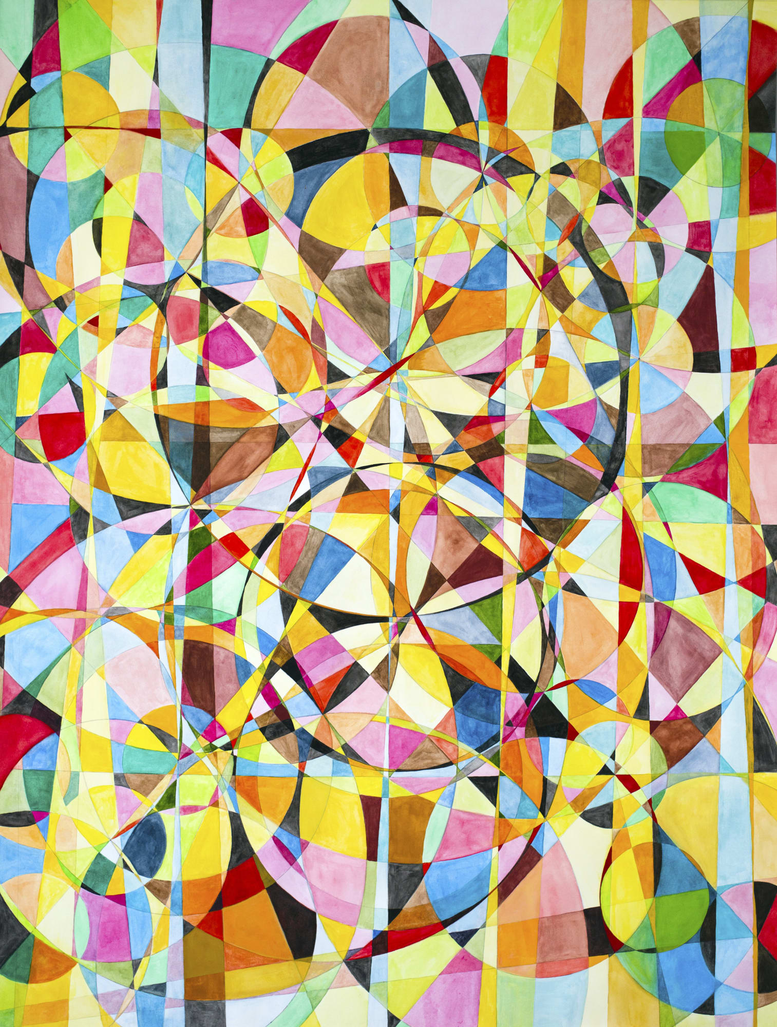 Wheel within a Wheel 44, 2007 Watercolor and Gouache, 68 x 48 inches