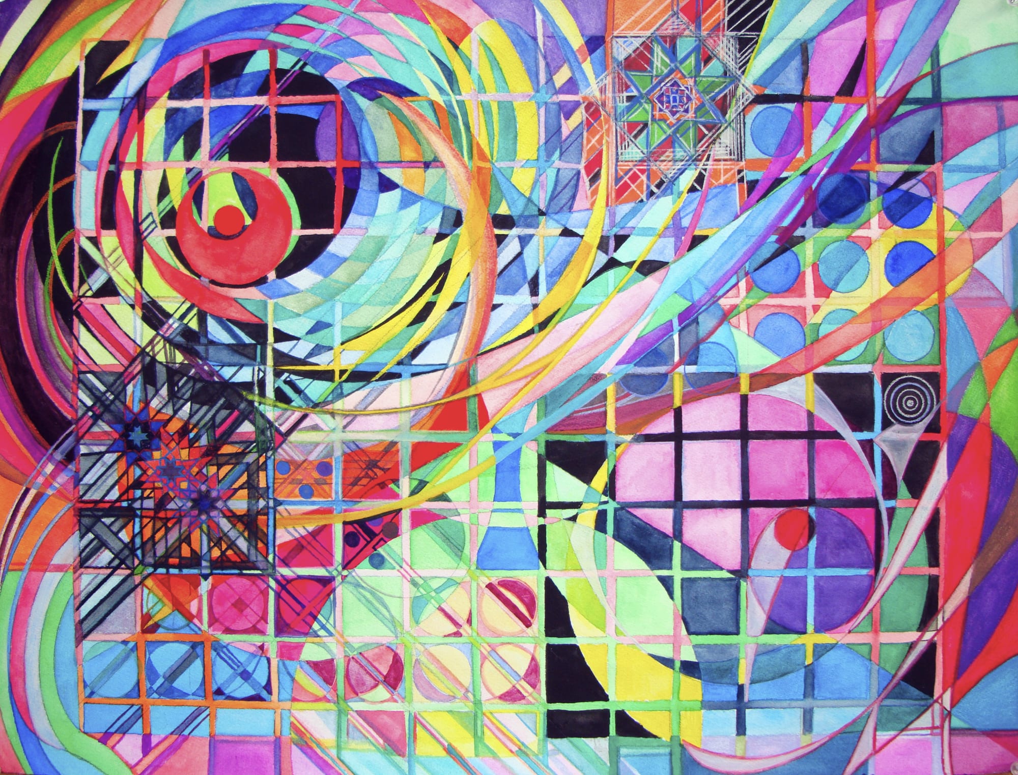 Wheel within a Wheel 66, 2009 Watercolor and Gouache, 18 x 24 inches