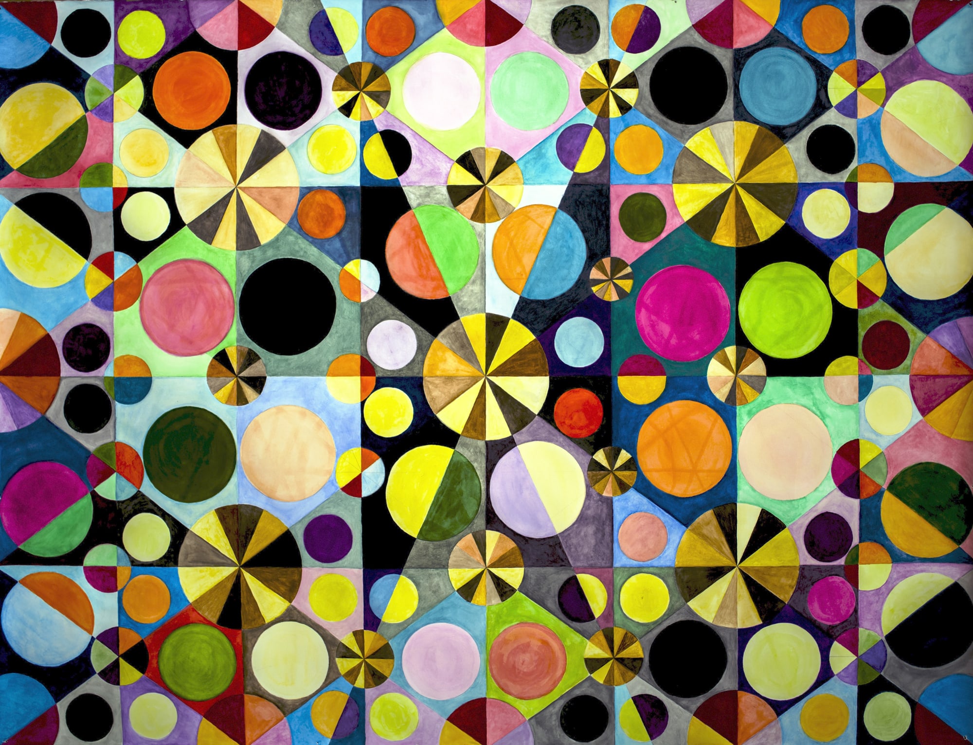 Wheel within a Wheel 87, 2011 Watercolor and Gouache, 45 x 60 inches
