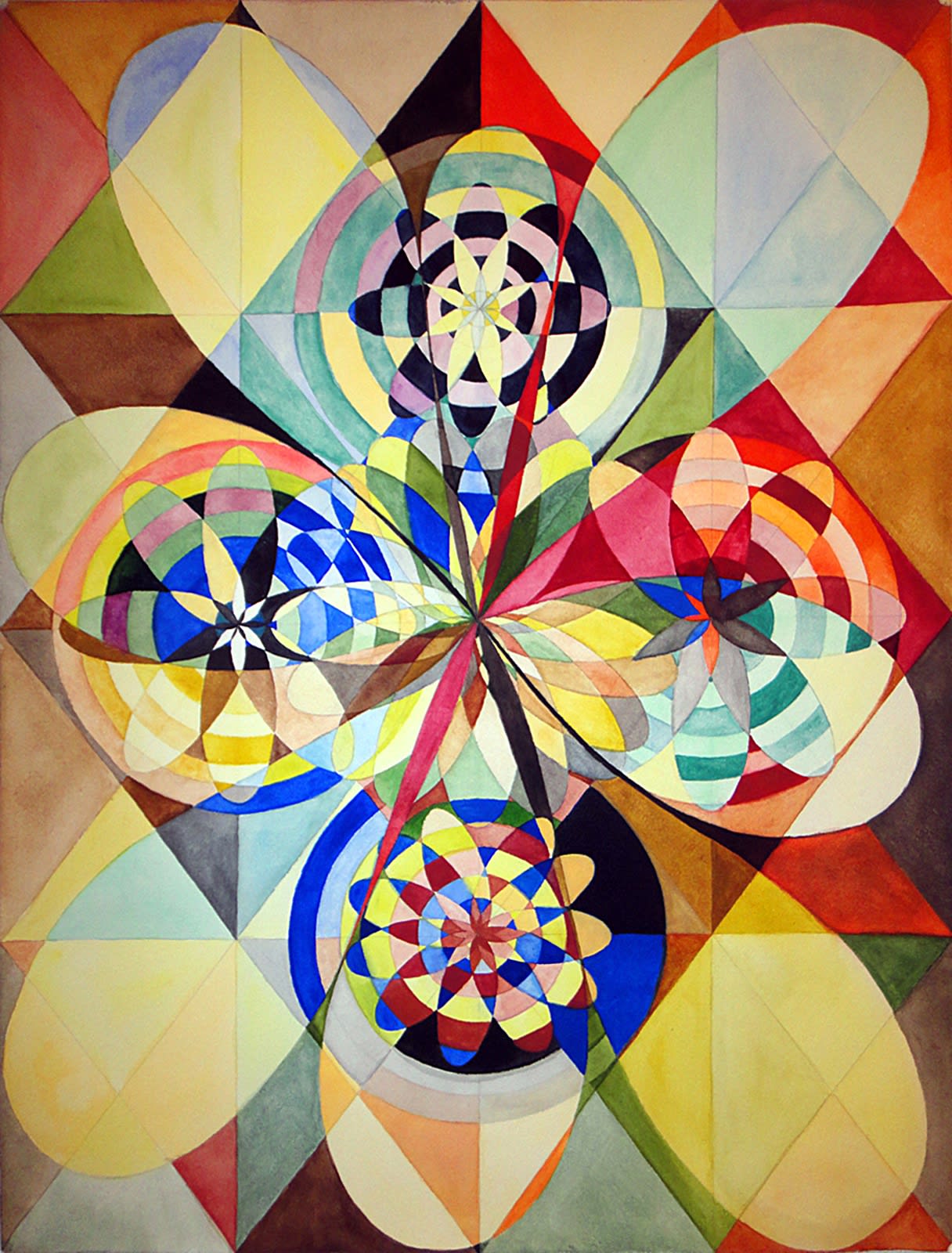 Wheel within a Wheel 89, 2012 Watercolor and Gouache, 24 x 18 inches