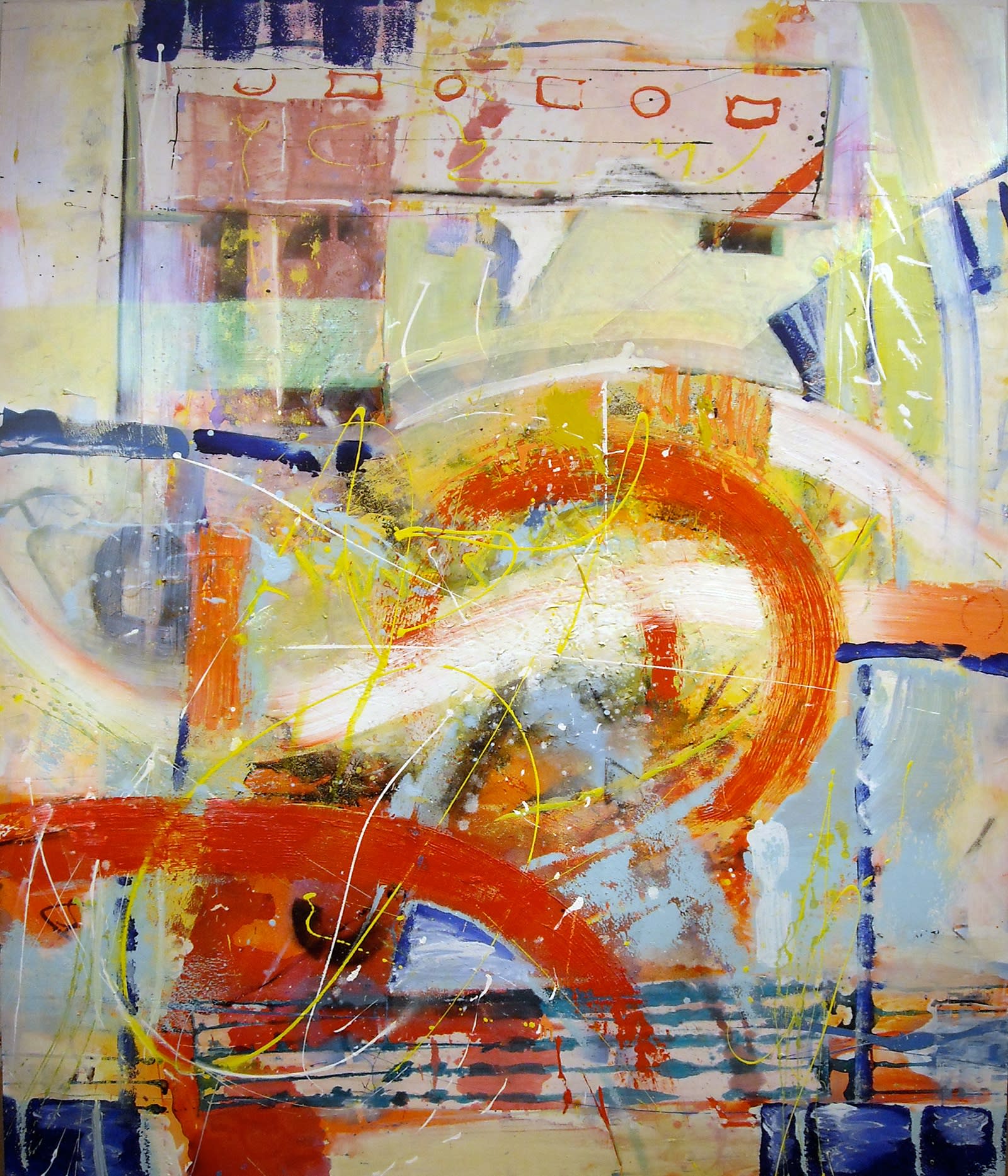 Unity, 2010 Acrylic, sand, charcoal on canvas, 72x60 inches