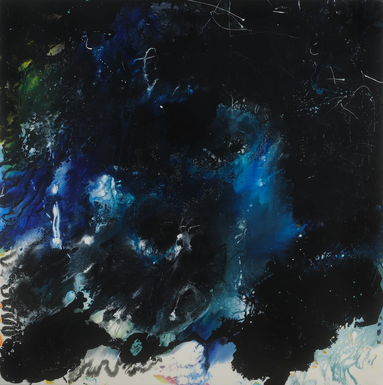 Black Madonna, 2016 Acrylic enamel, ink on canvas, 60x60 inches