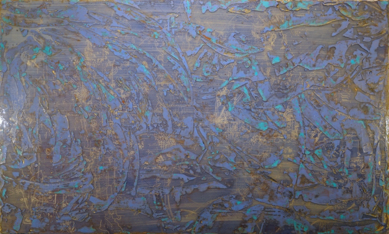 Rebeca Calderón Pittman Golden Butte, 2016 Acrylic and ink on board, 24 x 40 inches