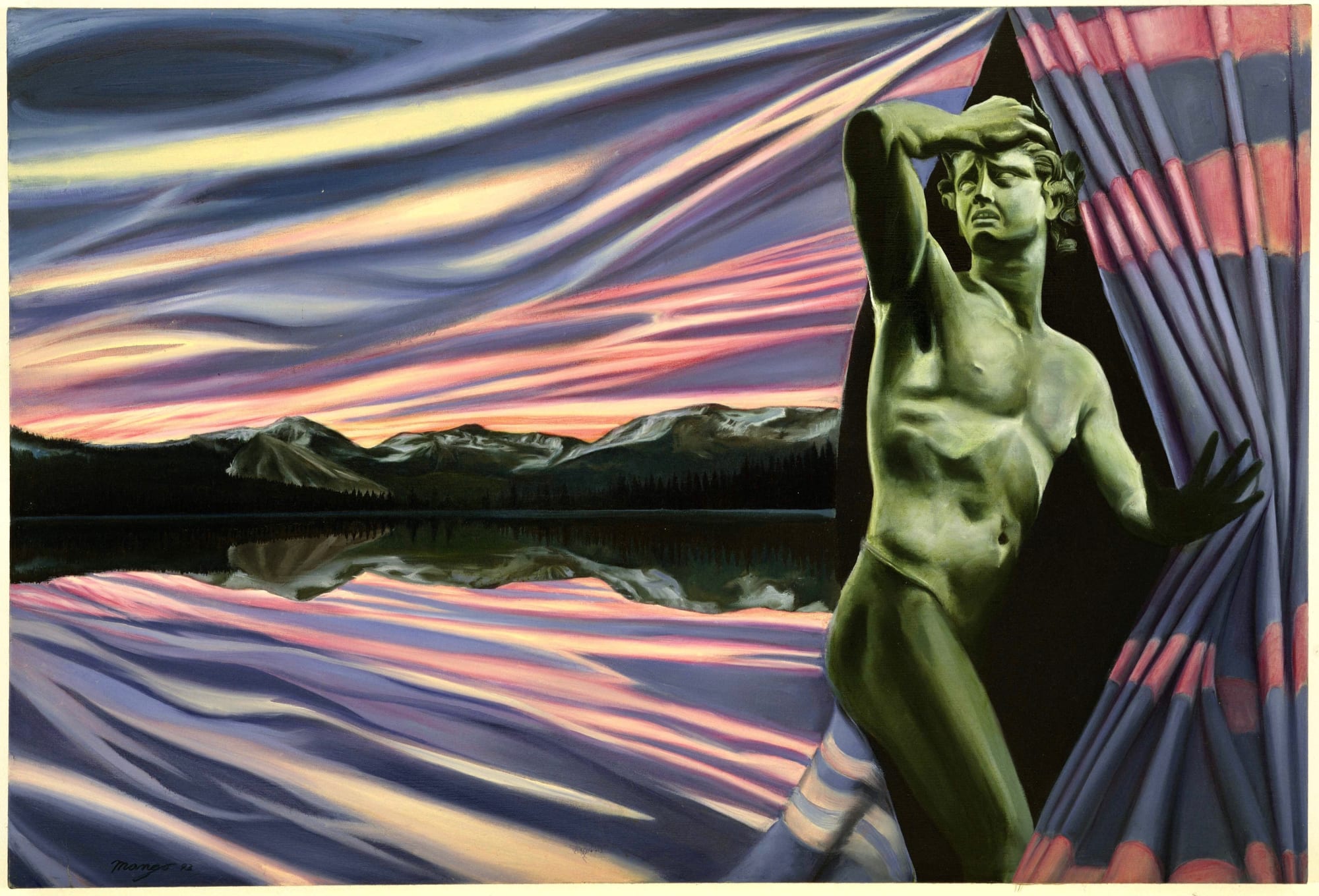 Robert Mango, Orpheus Leaving Utah, 1996 Oil on canvas, 50 x 74 inches