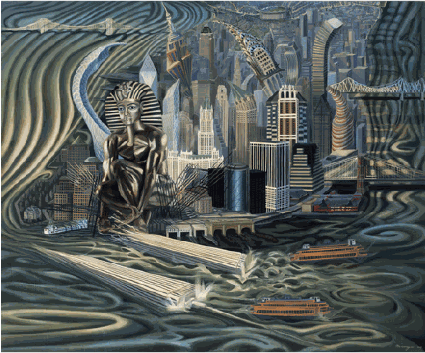 Robert Mango, Burial at Sea, 2004 Oil on canvas, 60 x 72 inches