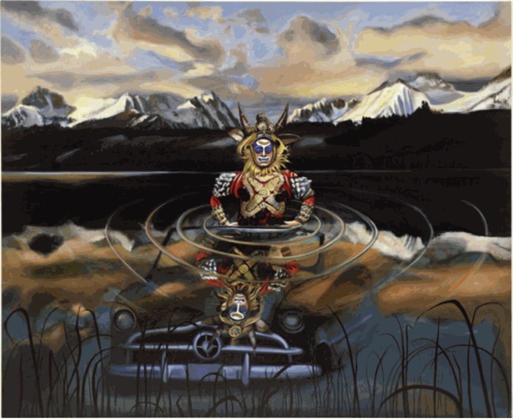 Robert Mango, Journey to Redfish Lake, 1994 Oil on canvas, 46 x 56 inches