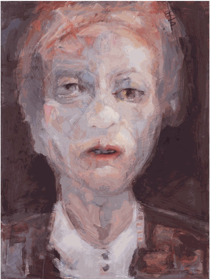 Transparent, 2018 Oil and graphite on canvas, 40 x 30 inches