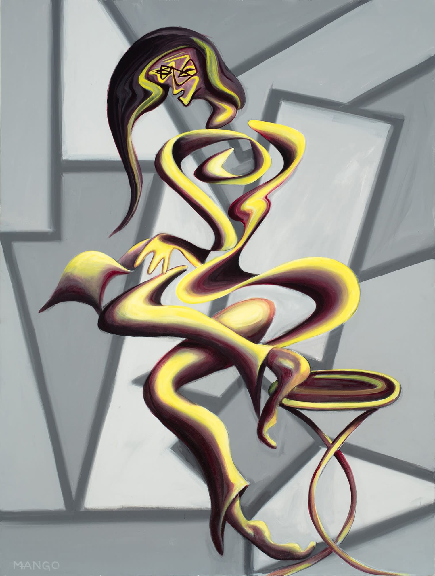 Rob Mango, Magdalena Reading a Book, 2020 Oil on canvas, 60 x 48 inches