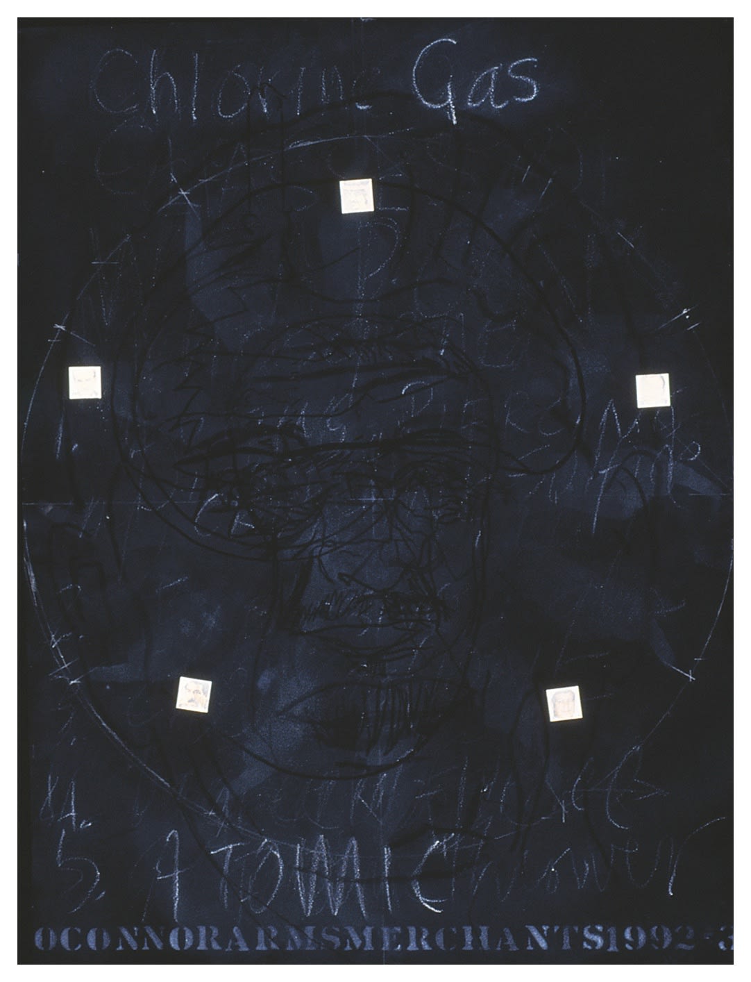 John A. O'Connor, Arms Merchants, 1993 Acrylic on Sintra, 40 x 30 inches