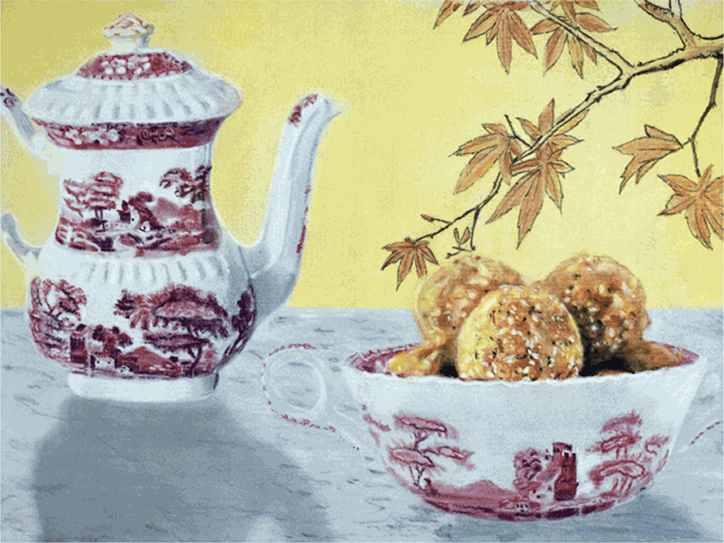 John A. O'Connor, Apricot Balls, 2022 Pastel on paper, 9 x 13 inches
