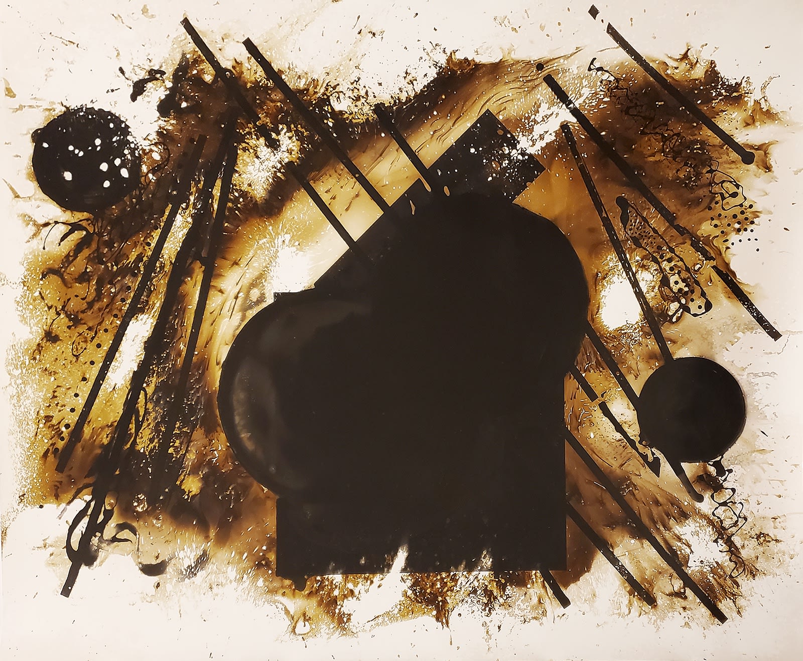 Nolan Preece, Black Over Chemogram, 1993, Silver gelatin, 20x24 inches