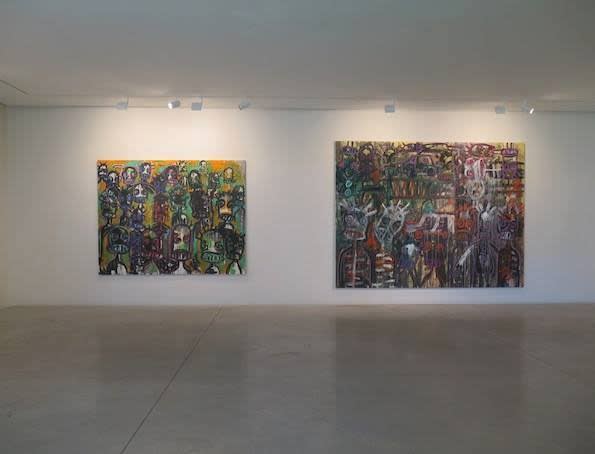 Exposition "Nouchi City" à la Galerie Cécile Fakhoury à Abidjan 2014 © Aboudia