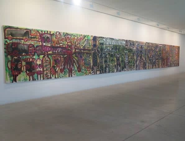 Exposition "Nouchi City" à la Galerie Cécile Fakhoury à Abidjan 2014 © Aboudia