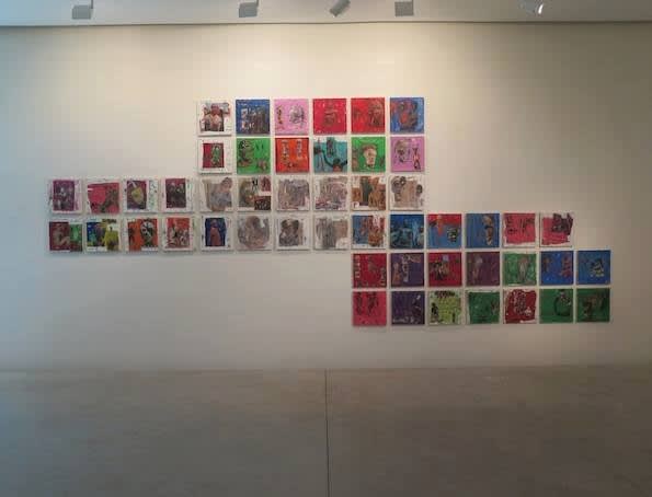 Exposition "Nouchi City" à la Galerie Cécile Fakhoury à Abidjan 2014 © Aboudia