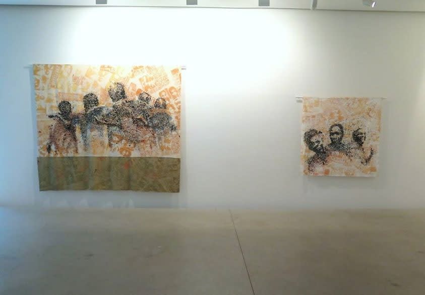 Exposition "projections" à la Galerie Cécile Fakhoury à Abidjan 2017 © Yéanzi