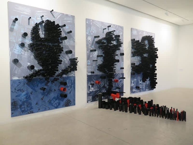 Exposition "projections" à la Galerie Cécile Fakhoury à Abidjan 2017 © Yéanzi