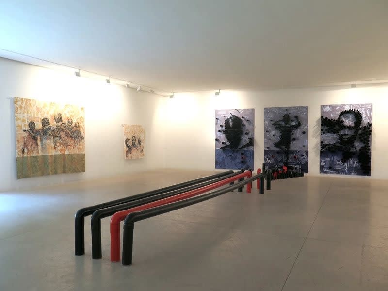 Exposition "projections" à la Galerie Cécile Fakhoury à Abidjan 2017 © Yéanzi