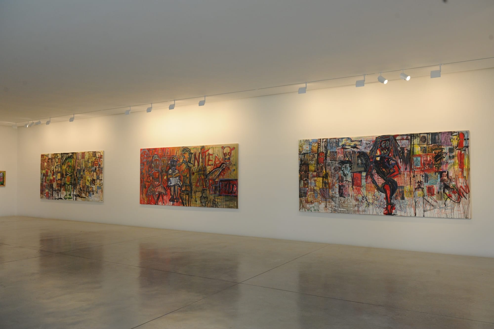 Aujourd’hui je travaille avec mon petit fils, Aboudia , Galerie Cécile Fakhoury - Abidjan 2012 © Aboudia © Frédéric Bruly Bouabré