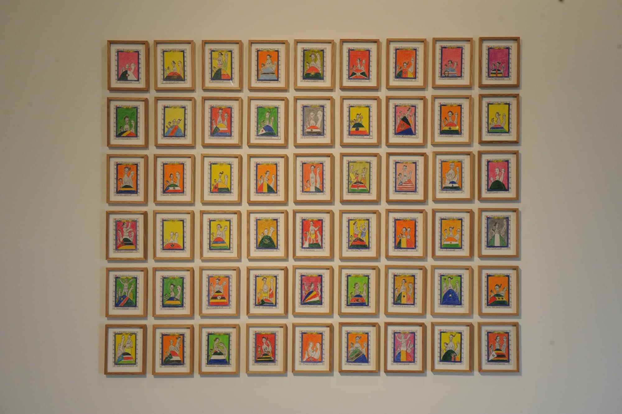 Aujourd’hui je travaille avec mon petit fils, Aboudia , Galerie Cécile Fakhoury - Abidjan 2012 © Aboudia © Frédéric Bruly Bouabré