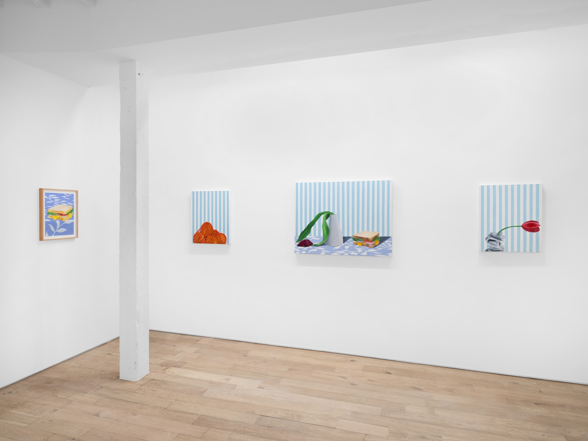 Alec Egan, Blue Setting, 2023, installation view, Charles Moffett, New York
