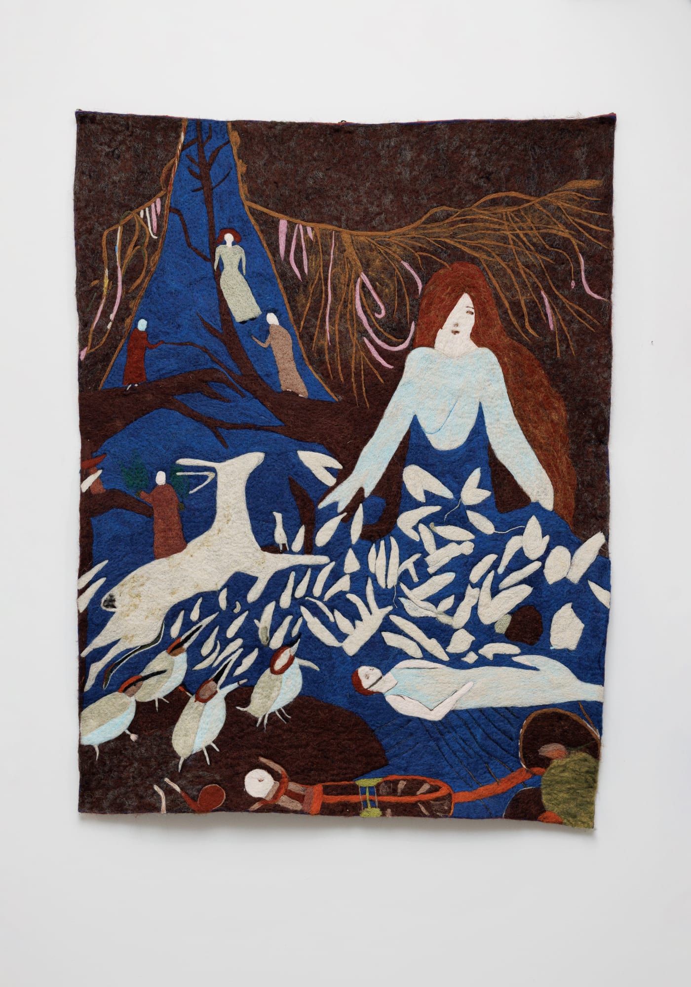 Dress of Thousand Oceans 2023 Georgian wool, felt tapestry 130 x 180 cm Photo Credit: Sera Dzneladze