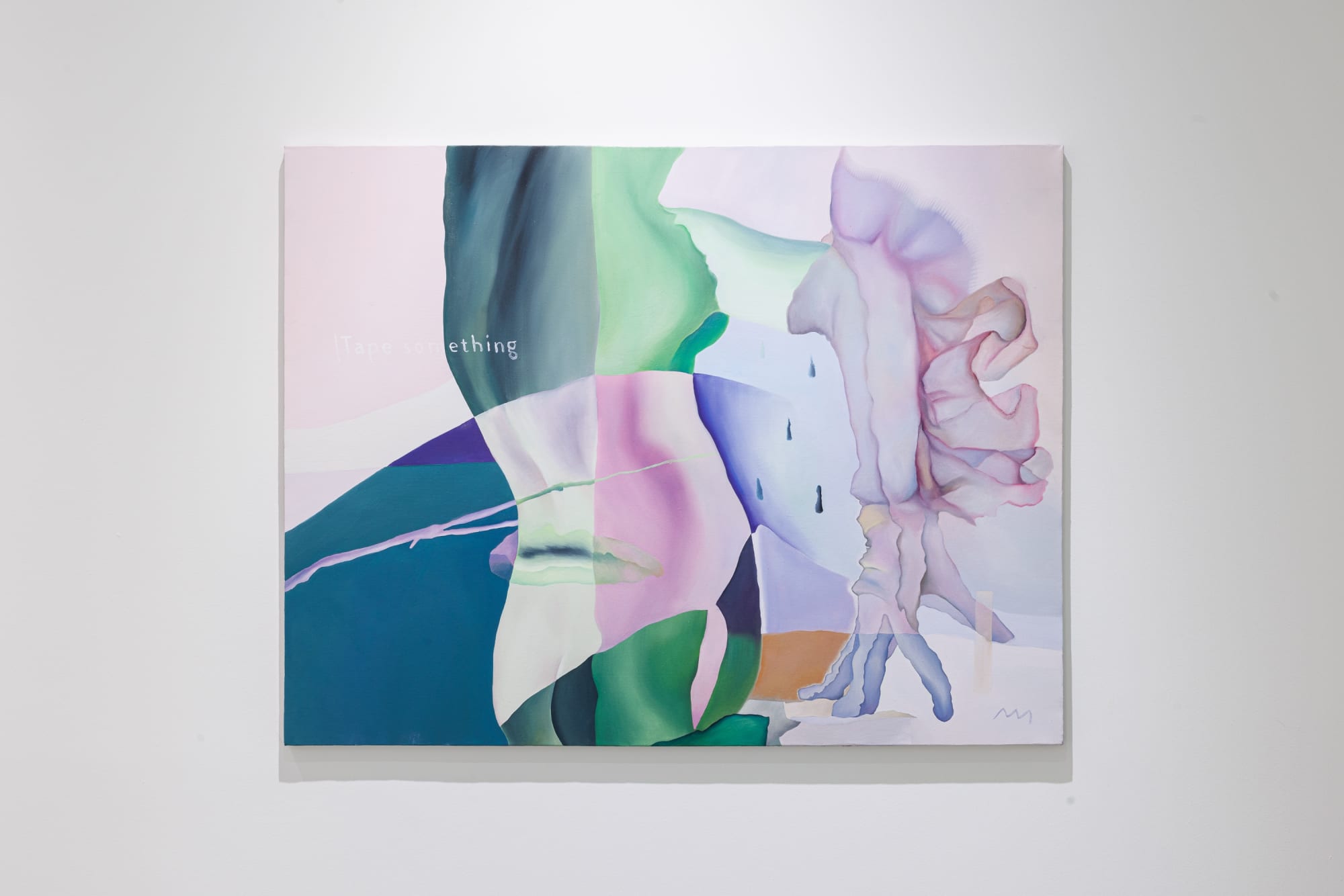 Tape Something 2023 Oil on canvas 130 x 100 cm.