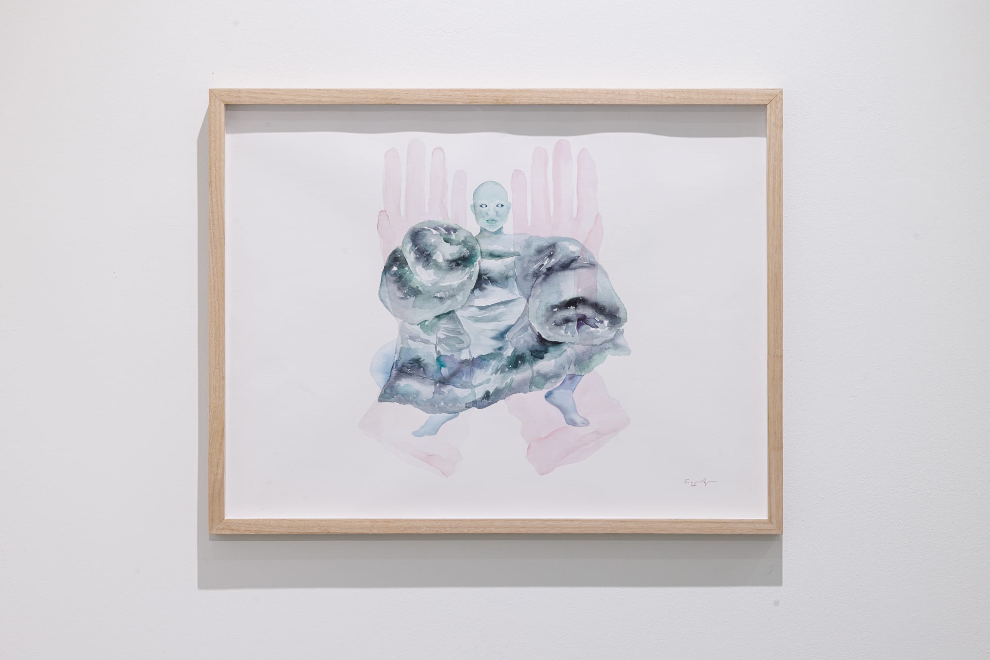 Coated Buddha Watercolour on paper 65 x 50 cm.