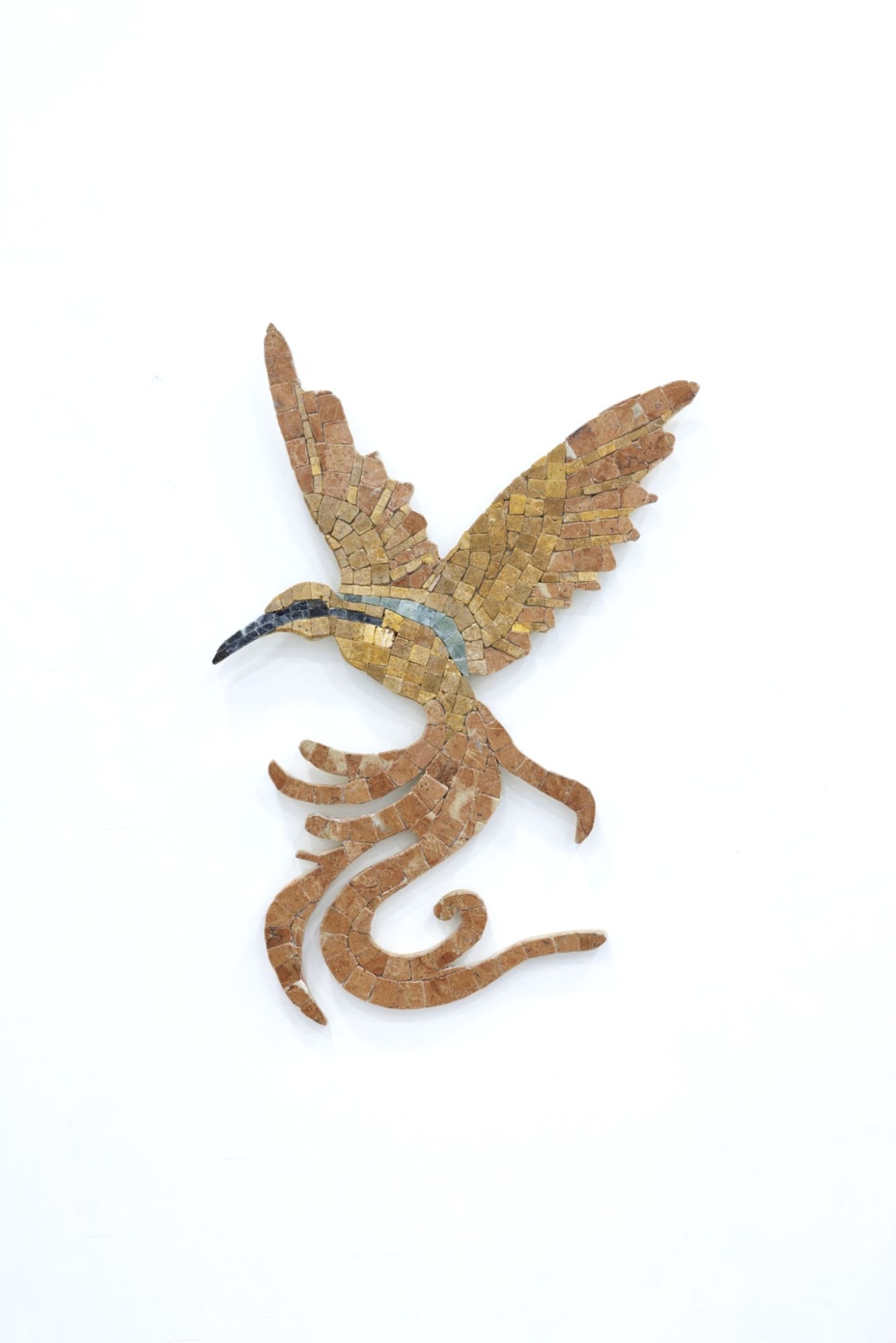 Gvantsa Jishkariani Royal Softie 2024 Marble mosaic on wood 25 x 40 cm (9.8 x 15.7 in)