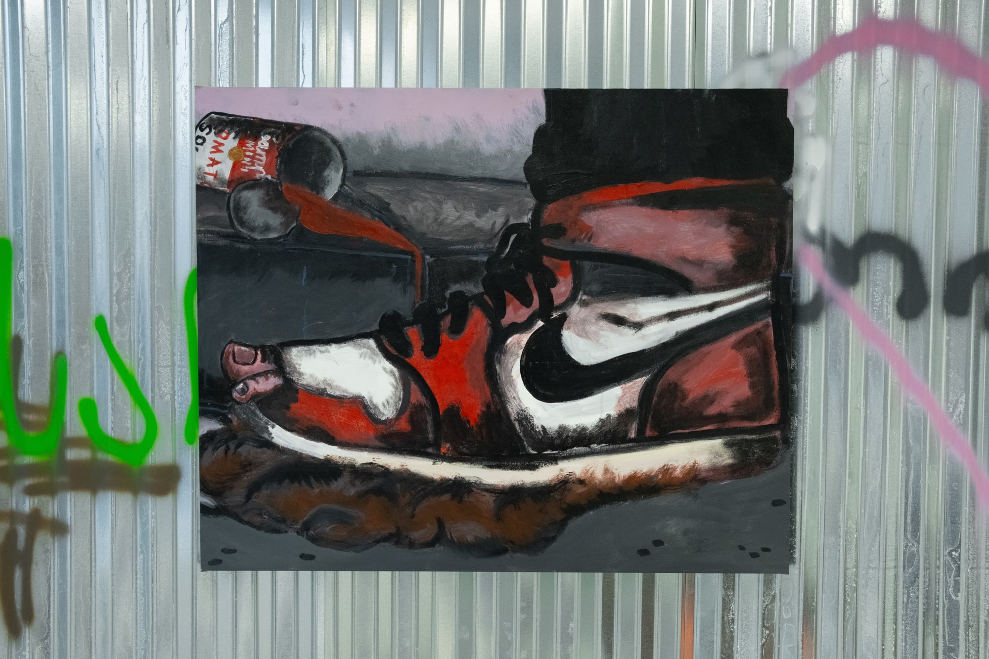 Sandro Pachuashvili 4 Good Luck, 2020 Acrylic and spray paint on canvas 100 x 80 cm. (39.3 x 31.4 in)