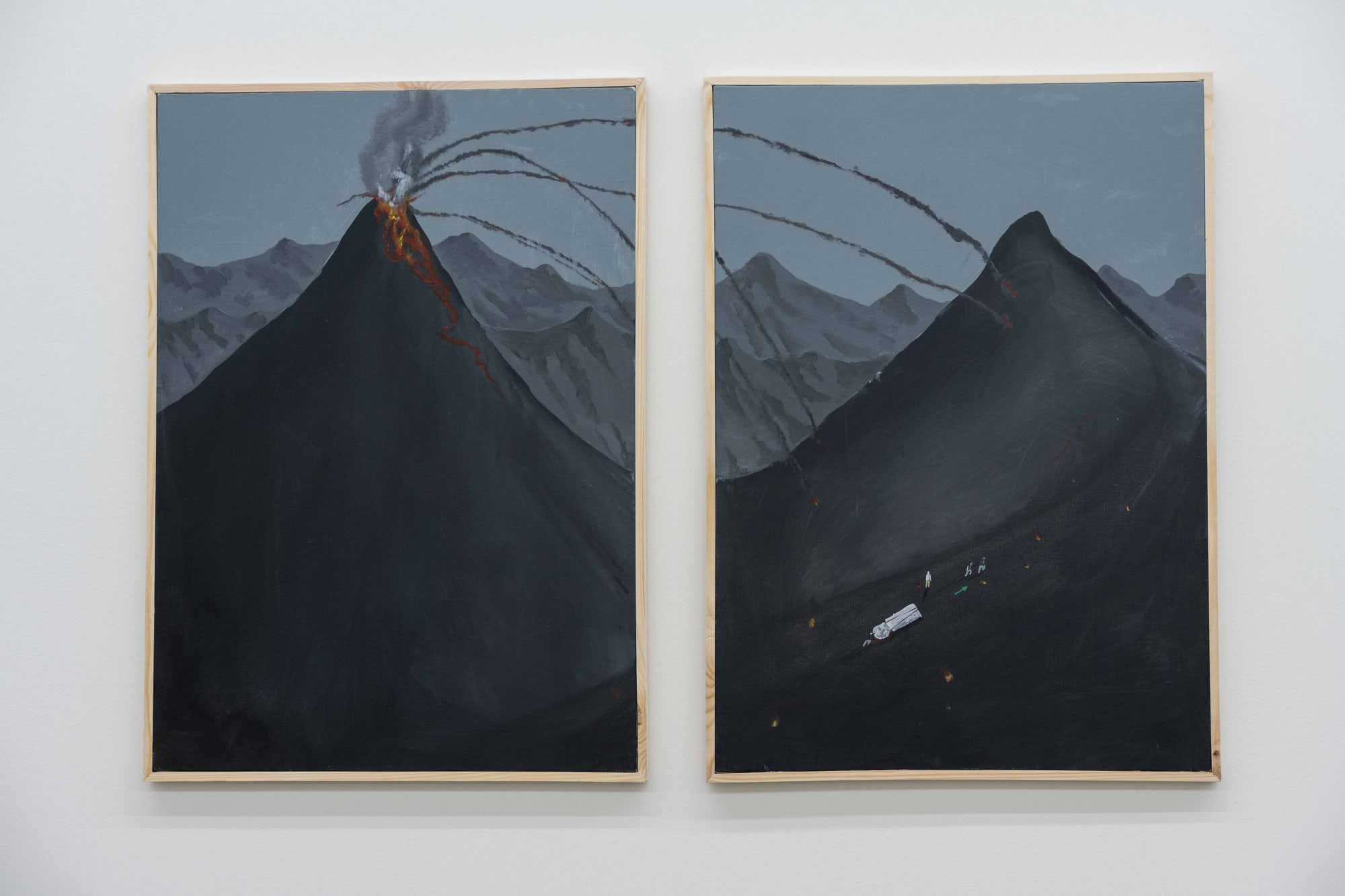 What a Drag 2023 Oil and haki’s fur on canvas 50 x 70 cm (each) Image by Saba Gorgodze