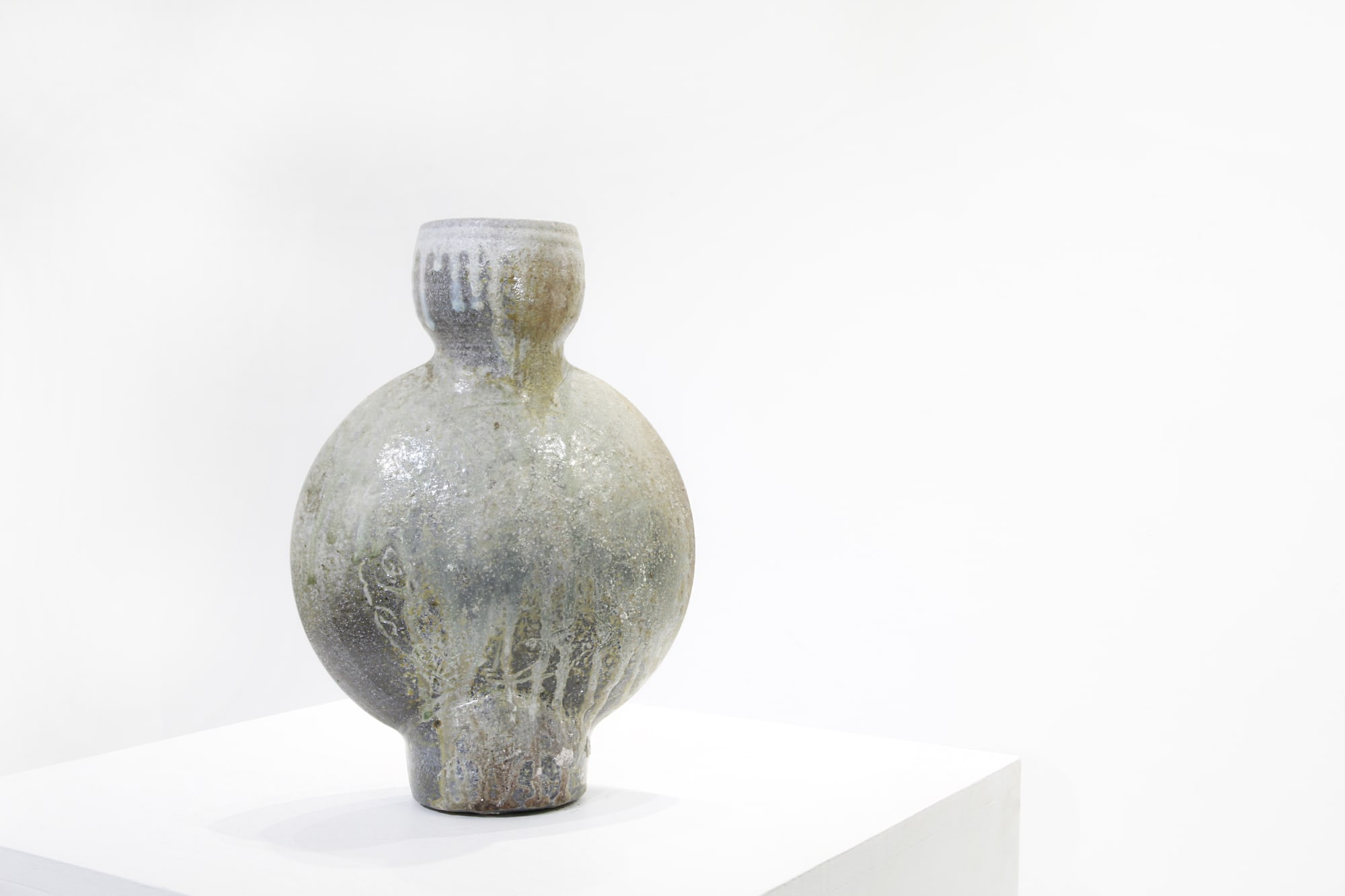 Joseph Bull, Wood Fired Bottle Form with natural wood ash glaze, 2021