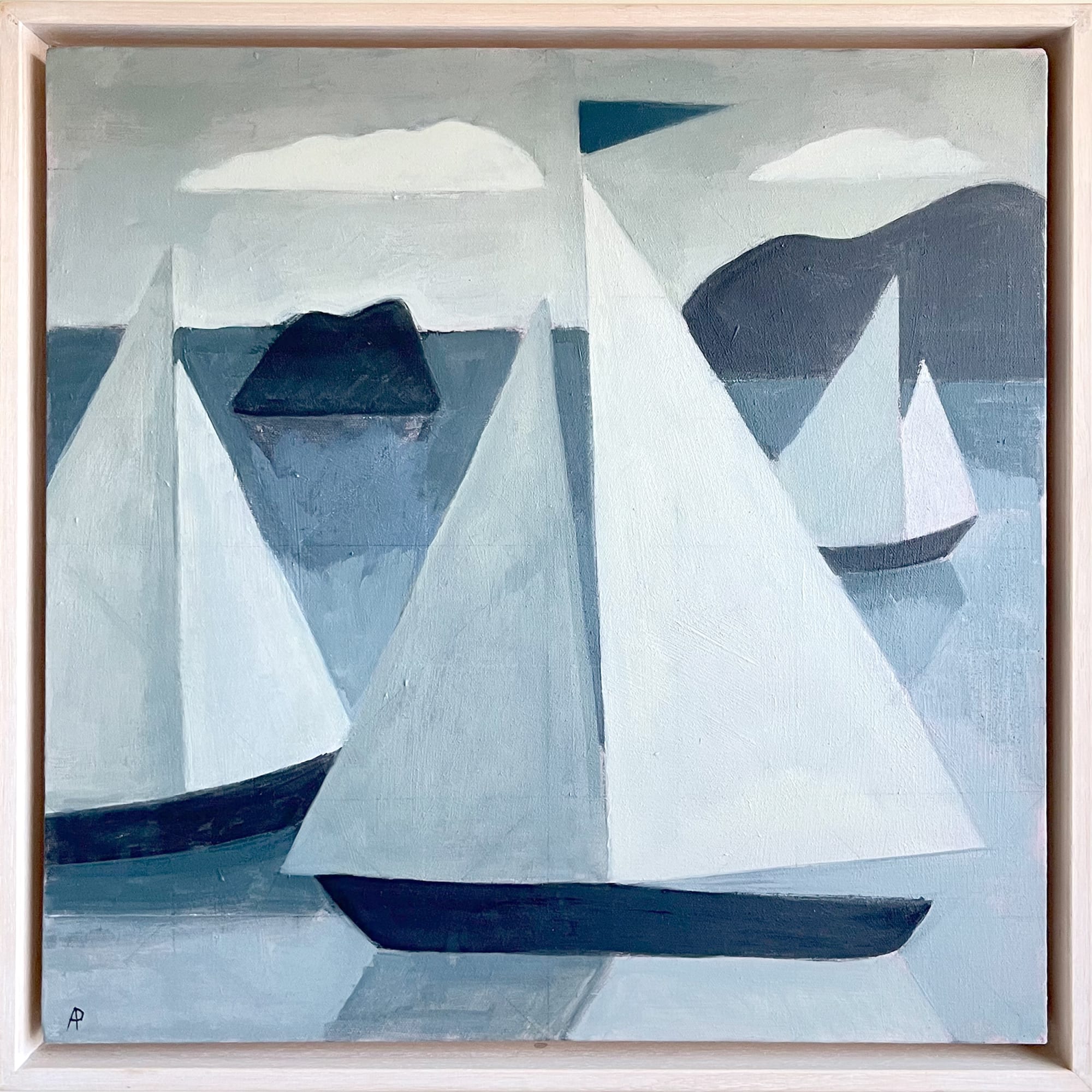 Ann Payne, Two Islands and Grey Boats, 2015
