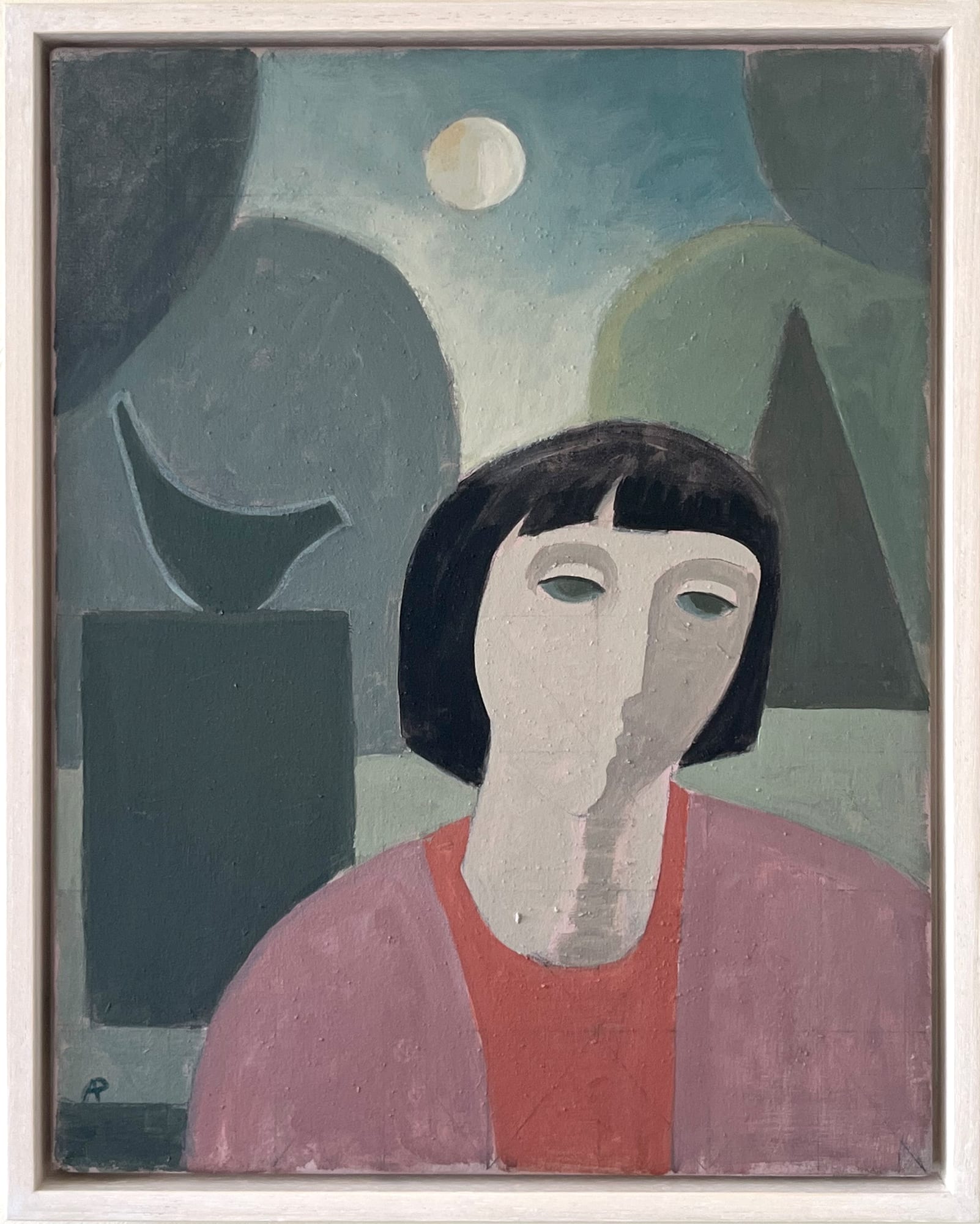 Ann Payne, Girl in Moonlit Garden, 2022