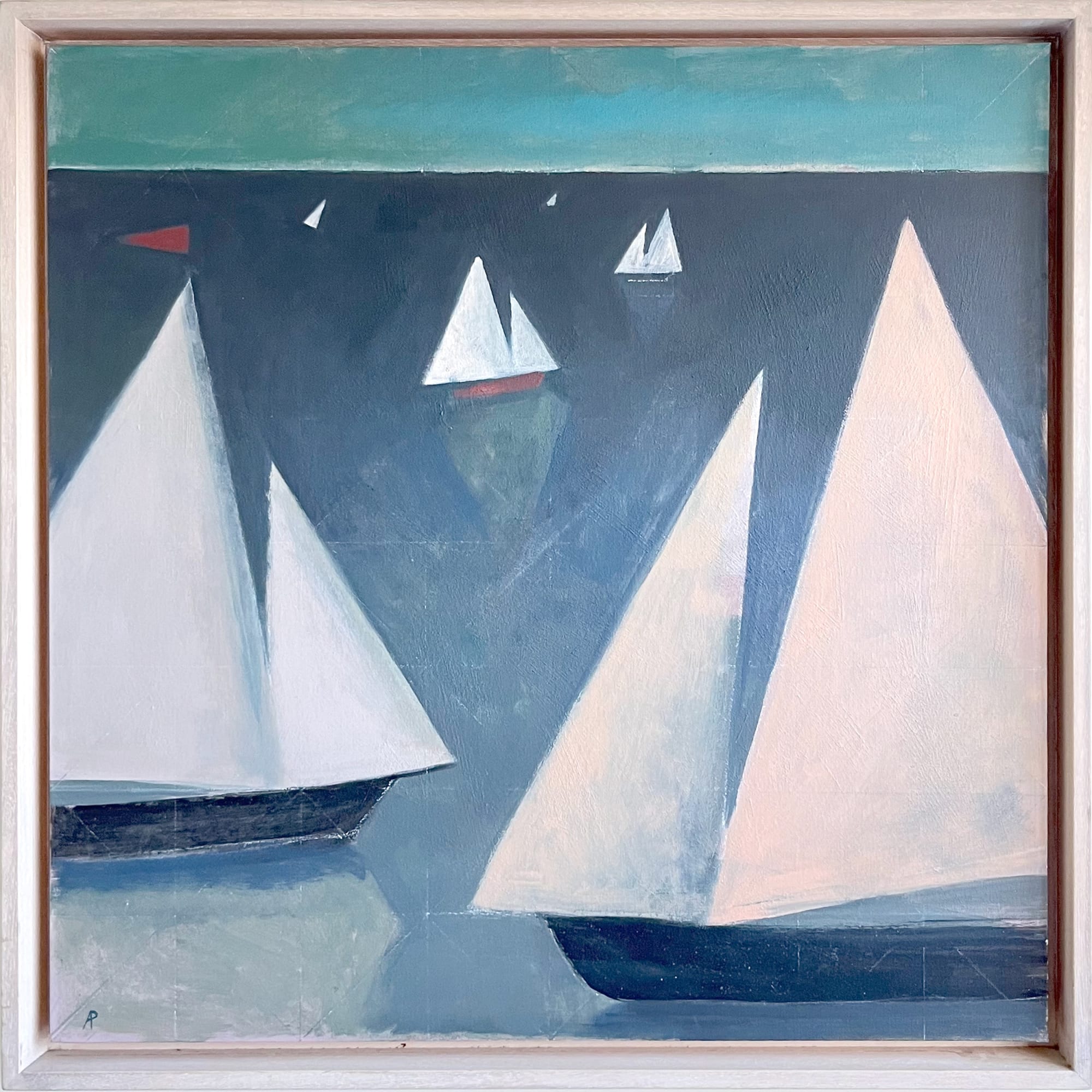 Ann Payne, Boats. Pink and White Sails, 2016